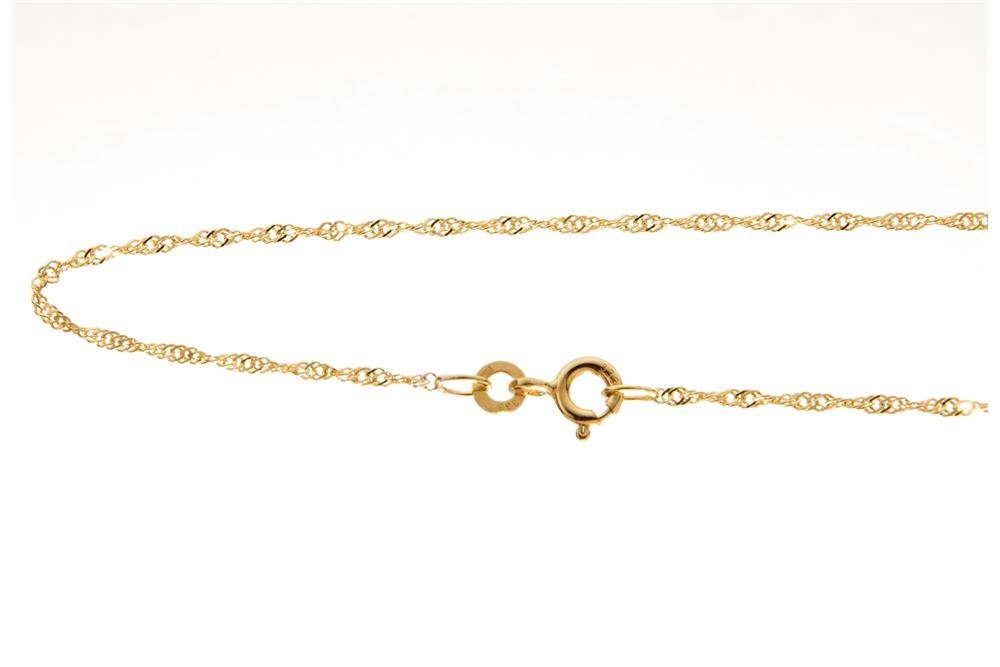 Silberkettenstore Goldkette Singapurkette 1,4mm - 333 Gold