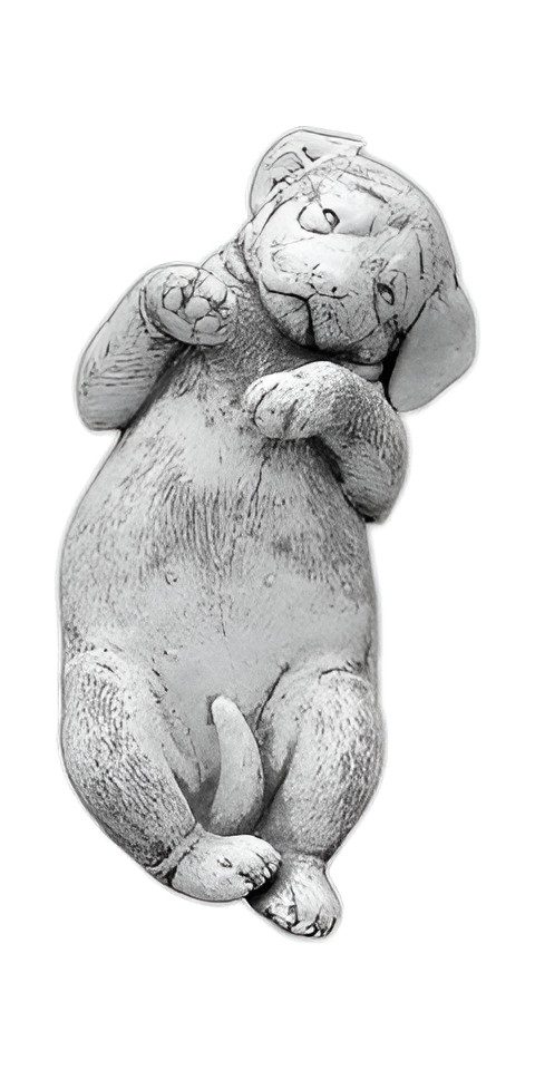 Tierfigur Garten Dekoration Hund Terrasse Stein Figuren Figur Deko Skulptur