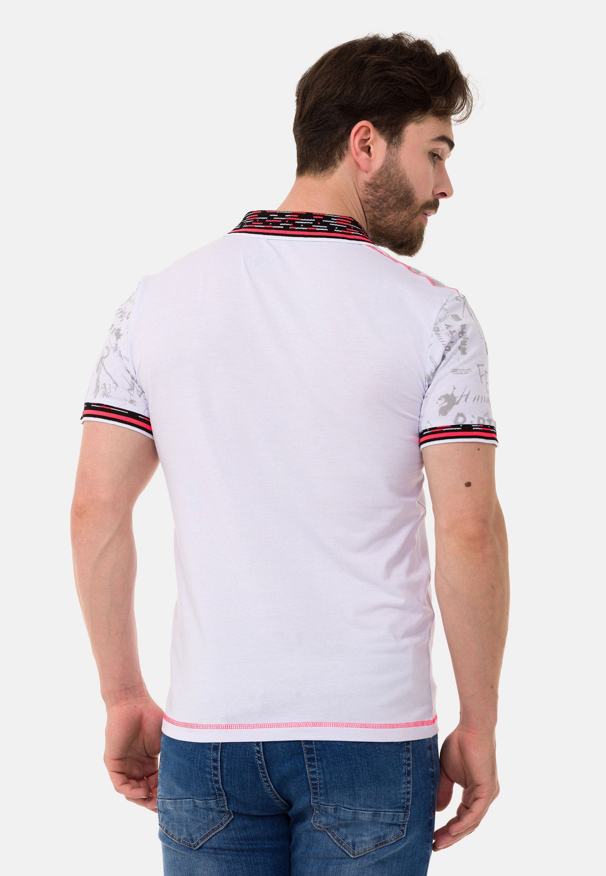 Cipo & Baxx in weiß coolem Poloshirt Polo-Design