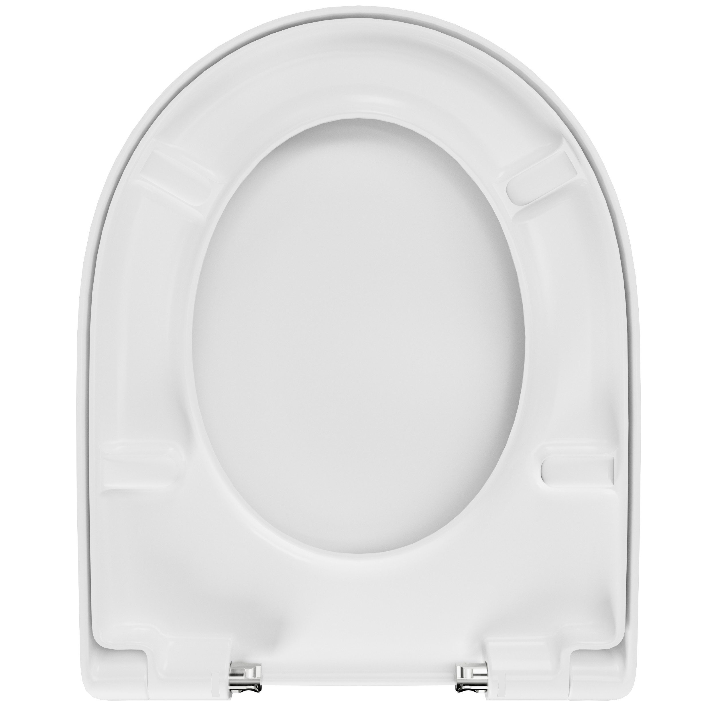 LUVETT WC-Sitz D140 Softclose Absenkautomatik, Duroplast, Geberit Renova Icon, D-Form (Inklusive 3 Befestigungsarten), mit Original SoftClose® Absenkautomatik, Duroplast, WrapOver