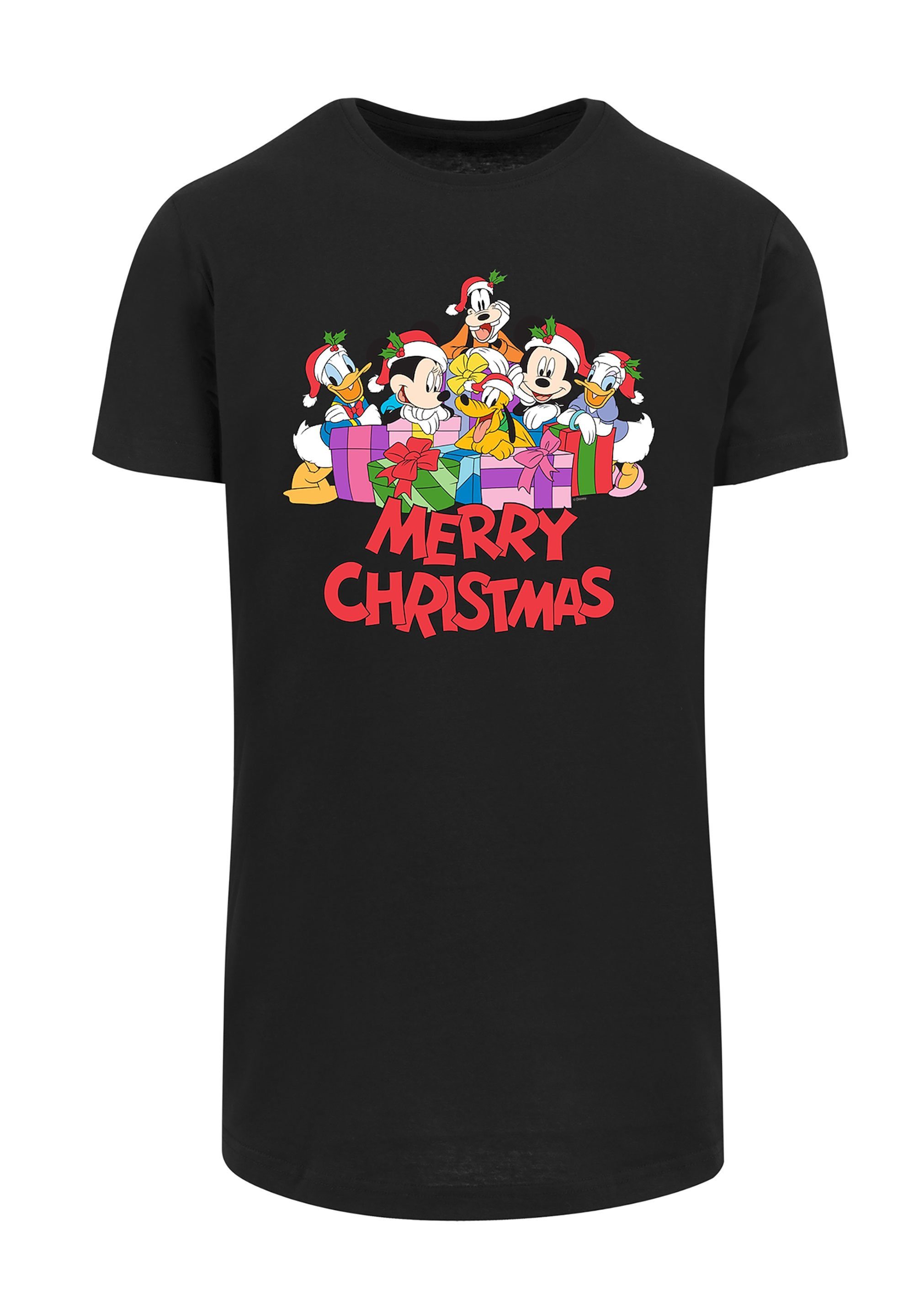 T-Shirt schwarz F4NT4STIC Maus Print Disney Weihnachten Micky