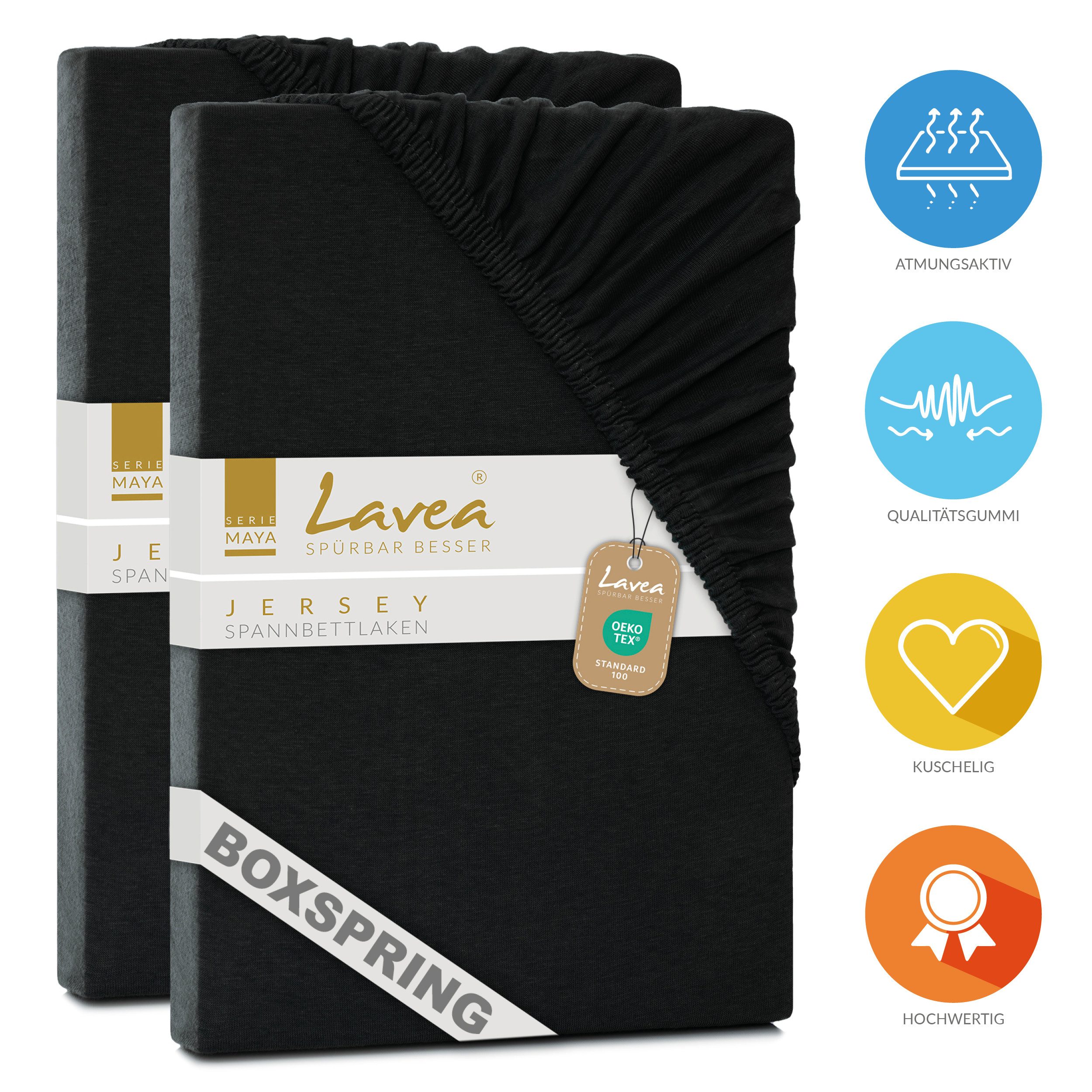 Lavea Spannbettlaken Bettlaken Maya, 180x200cm, 200x200cm, 140x200cm, 160x2 günstig online kaufen