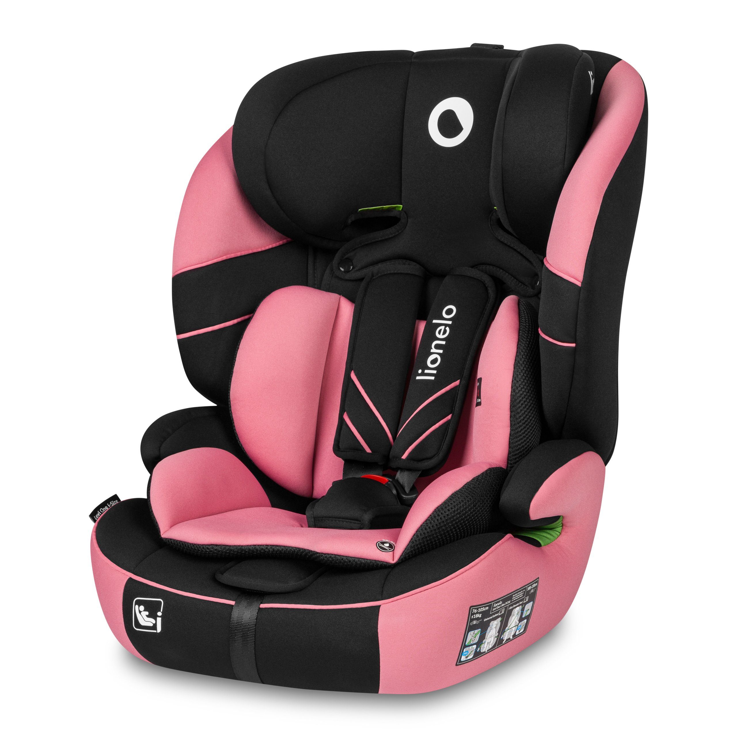 lionelo Autokindersitz LEVI ONE I-SIZE, ab: 12 Monaten, bis: 12 Jahren, ab: 76,00 cm, bis: 150,00 cm, (Set), i-Size R129 / Memory Foam / Dri-Seat