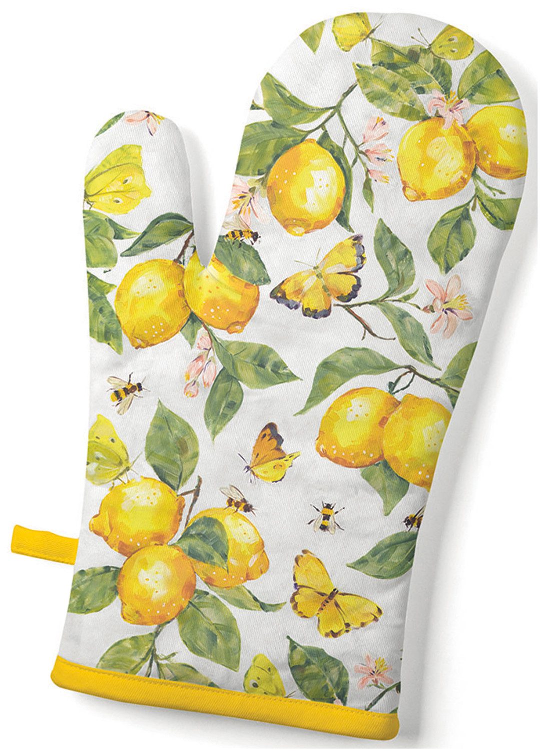 Ambiente® Topfhandschuhe Fresh lemons, (1-tlg., 1-teilig), Ofenhandschuh wattiert Größe: ca.18x30cm