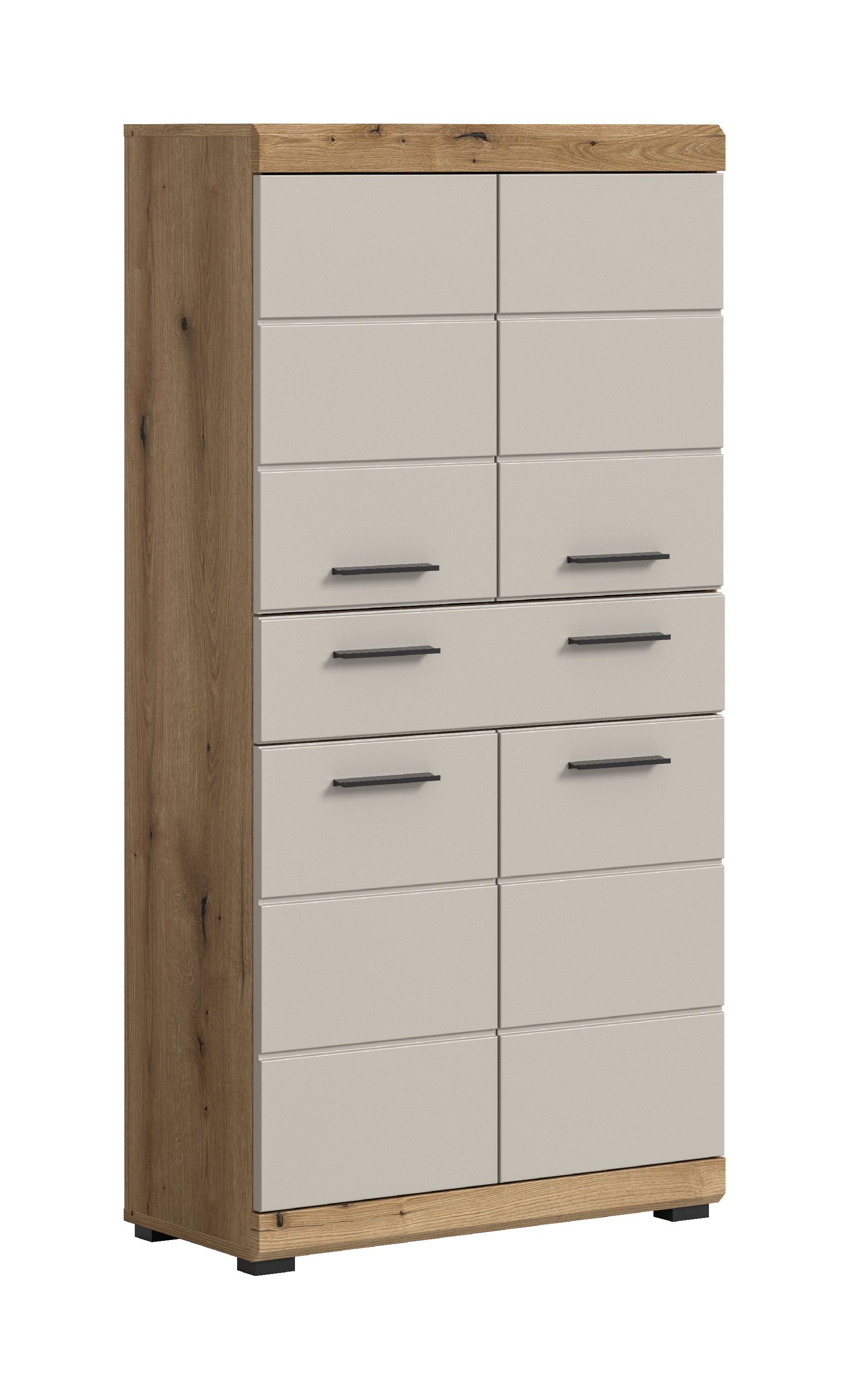 xonox.home Midischrank Scout Evoak Oak Nachbildung Melamin beschichtet modern 74x141x31 cm