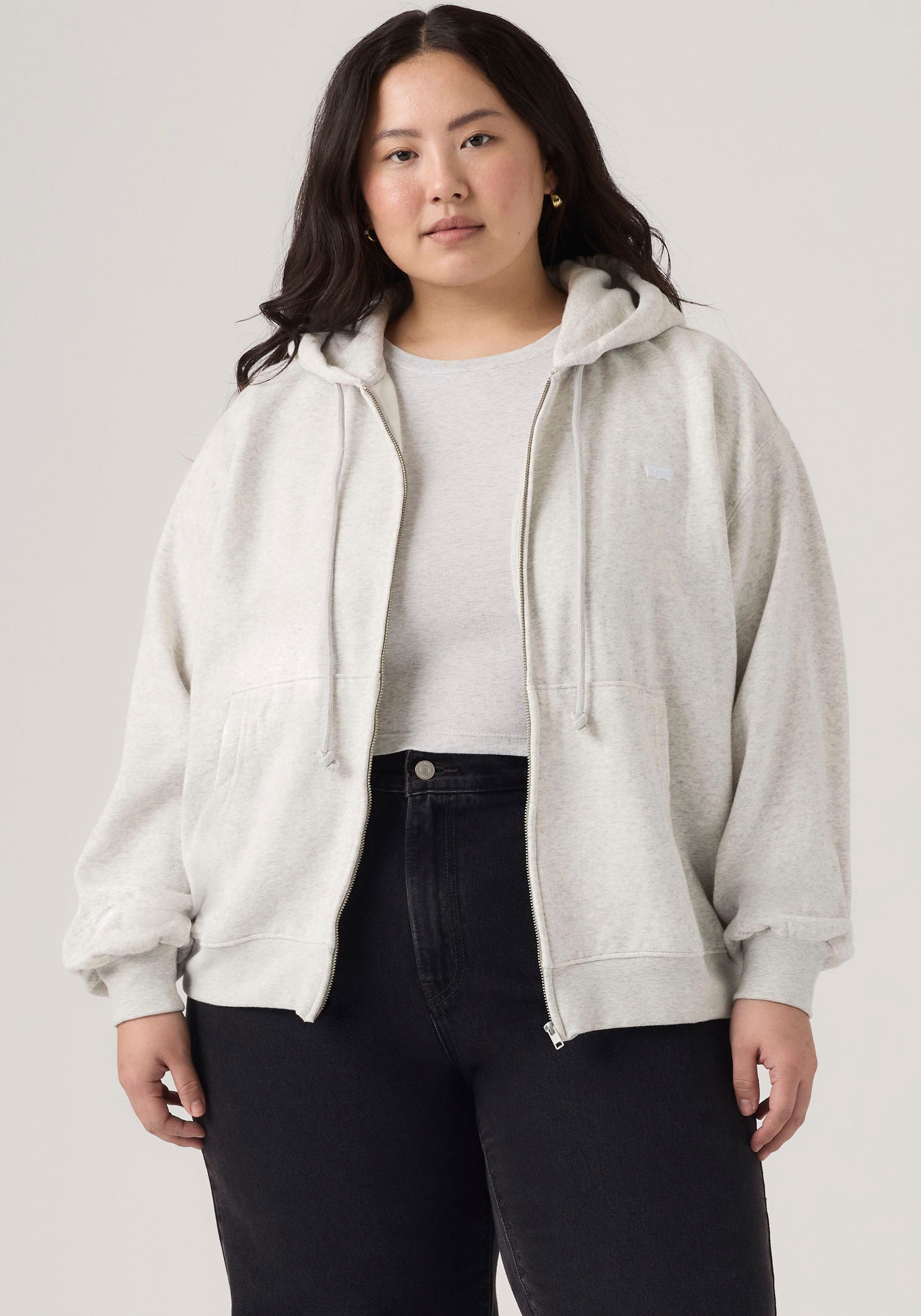 Levi's® Plus Sweatjacke PL EVERYDAY FULL ZIP HOODIE SWEATSHIRT Sweatware von innen weich angeraut