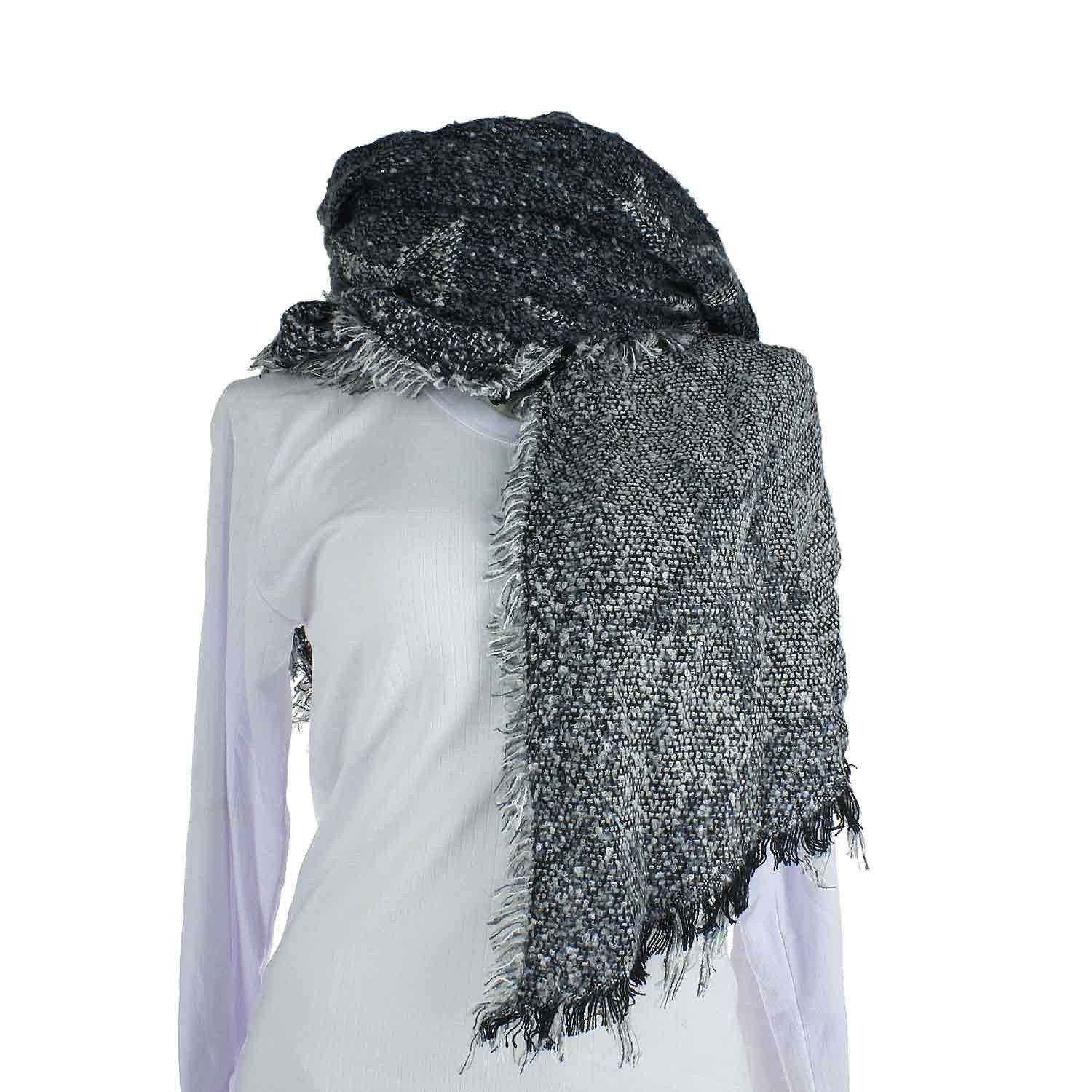 Antonio Strickschal Antonio Schal grey+white