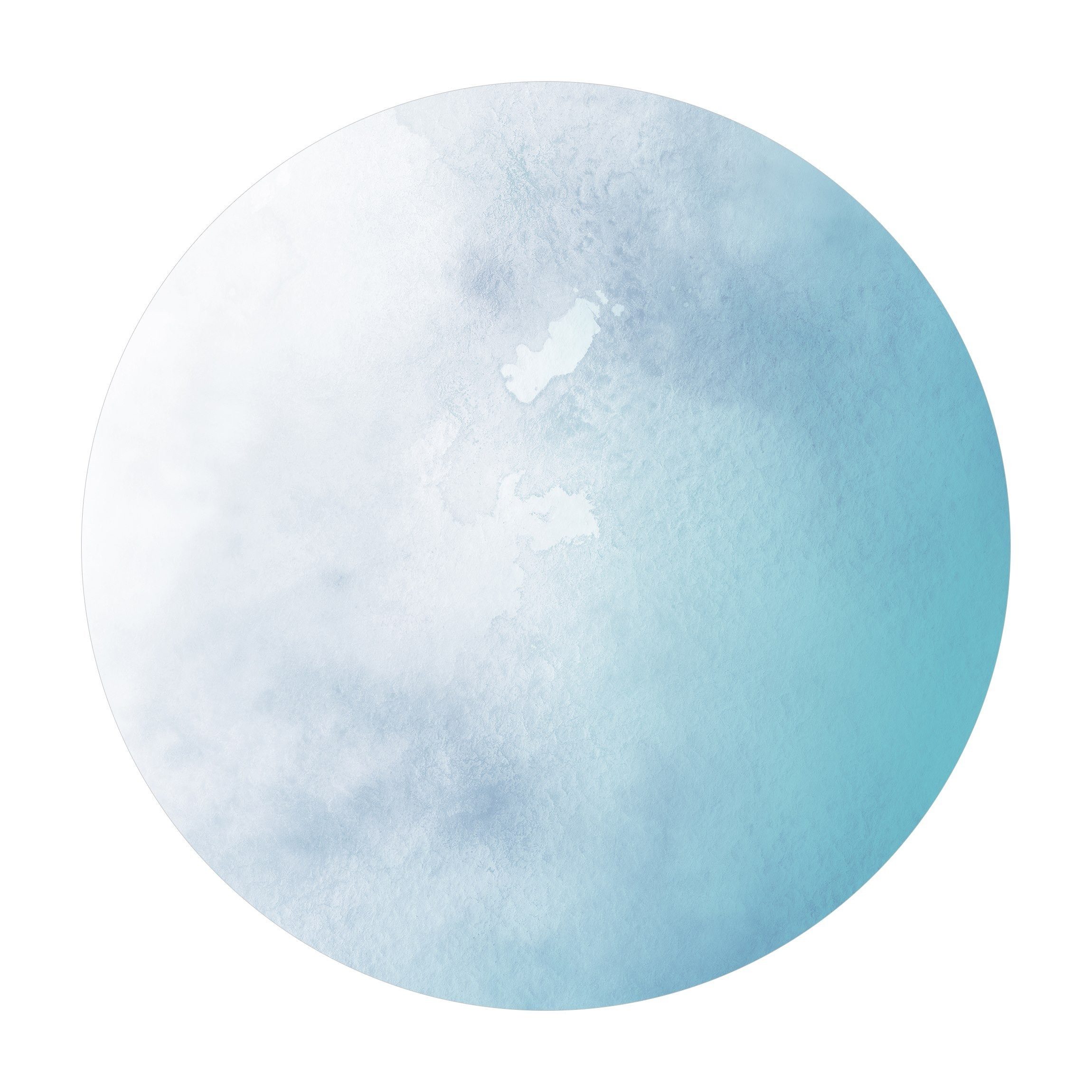 Bilderdepot24 Teppich Vinyl Wohnzimmer Schlafzimmer Flur Küche Muster modern, rund - blau glatt, nass wischbar (Küche, Tierhaare) - Saugroboter & Bodenheizung geeignet