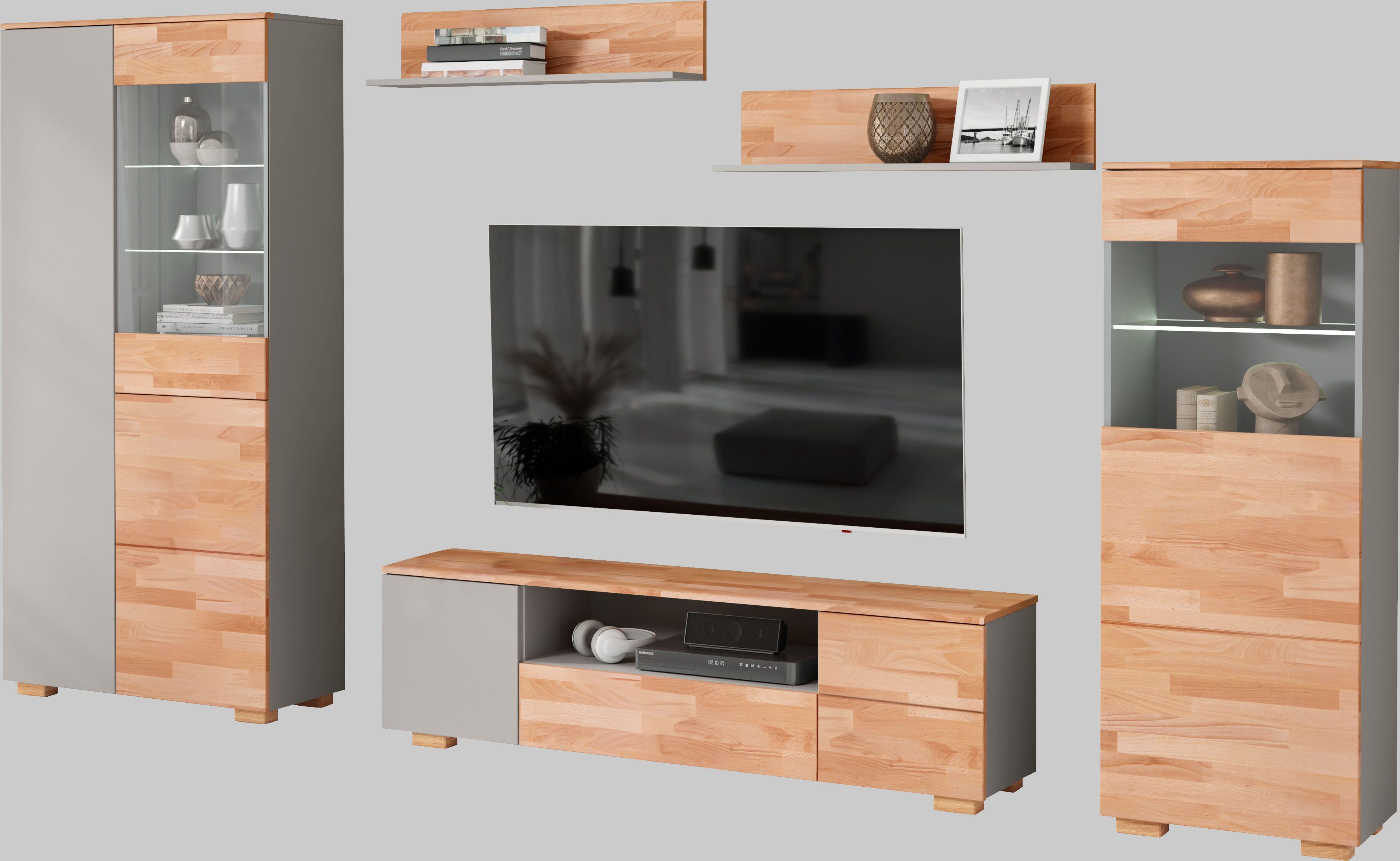 OTTO home Wohnwand, (5-St), schöne moderne Optik