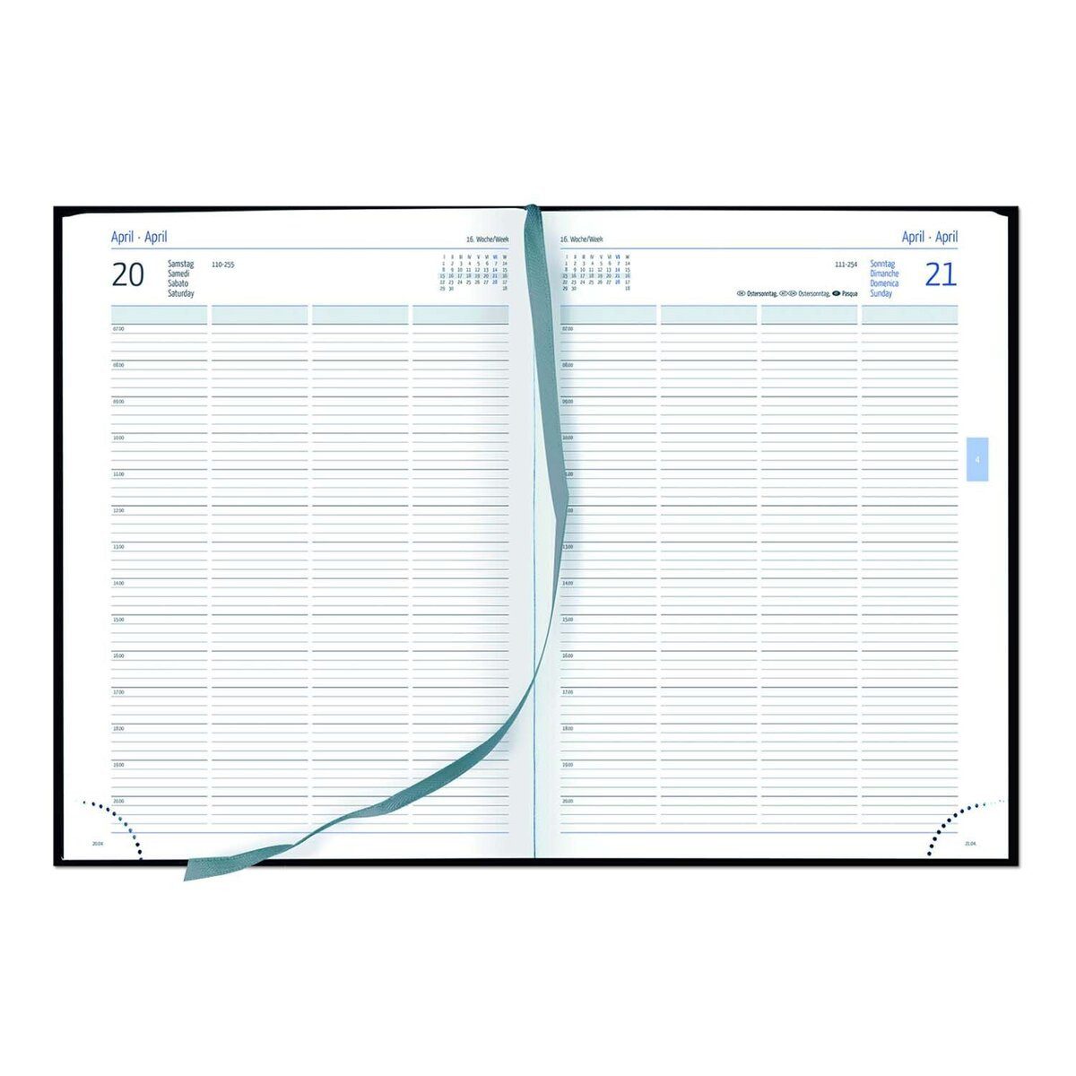 GÜSS Kalender Buchkalender Praxistimer A4 1 Tag /Seite schwarz 2027