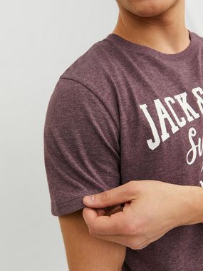 Jack & Jones T-Shirt 2er- Set T-Shirt Rundhals JJECORP Pack LOGO Print (2-tlg) 5371 in Rot-2