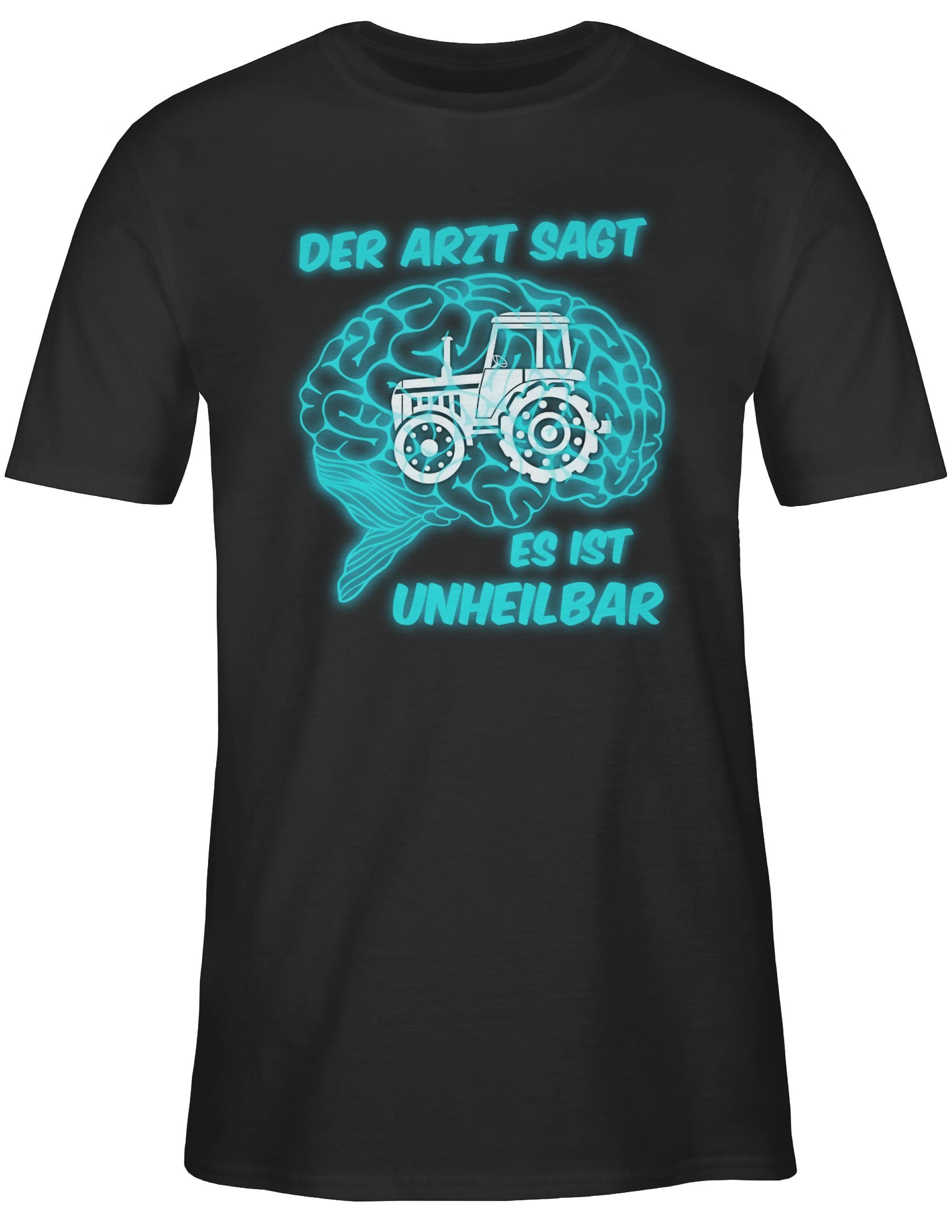 Traktor Der Traktor unheilbar es Shirtracer is T-Shirt 01 sagt Arzt Schwarz