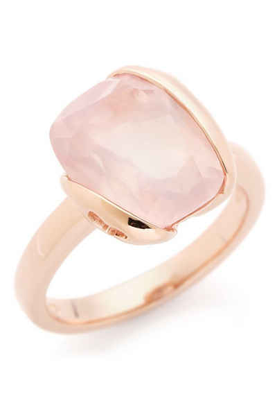 Carolin Stone Jewellery Fingerring Loving You Ring rosé vergoldet Edelstein Rosenquarz