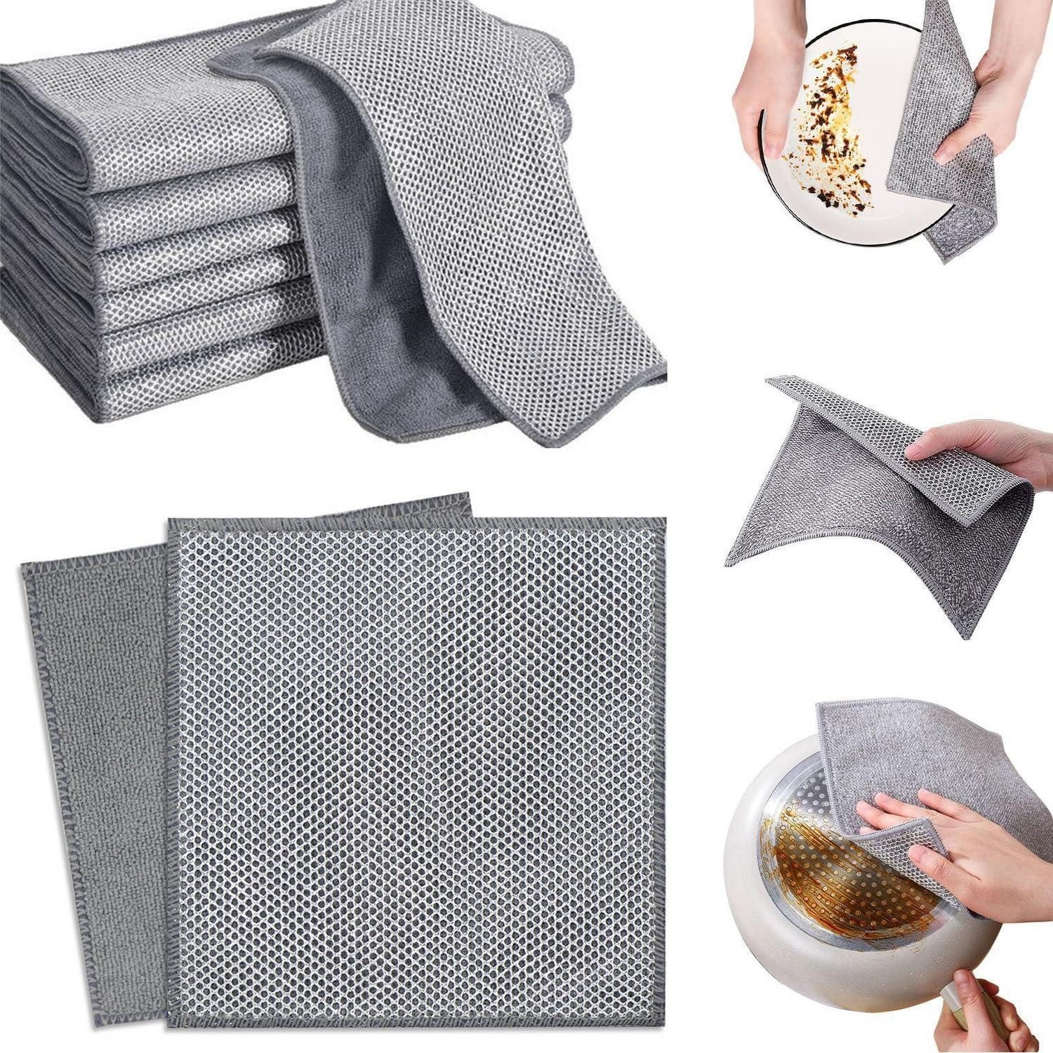 LuxusKollektion Mikrofasertücher 10er-Pack Spül- & Putztuch Reinigungstuch (Textil, 20x20 cm, 10-tlg)