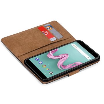 CoolGadget Handyhülle Book Case Handy Tasche für Wiko Lenny 5 5,7 Zoll, Hülle Klapphülle Flip Cover Etui Schutzhülle stoßfest