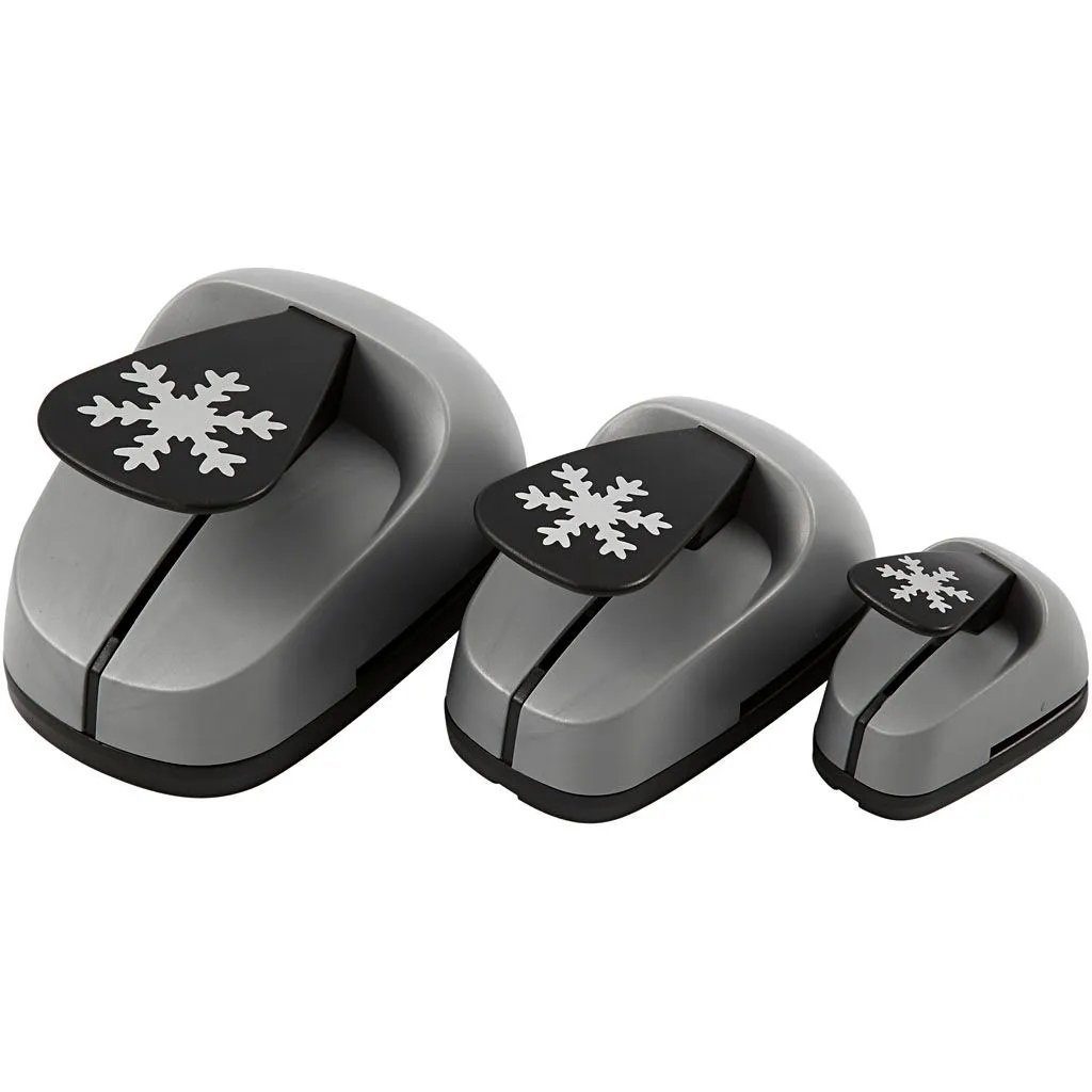Motivstanzer Papierstanzer-Set Schneeflocke, 3-teilig