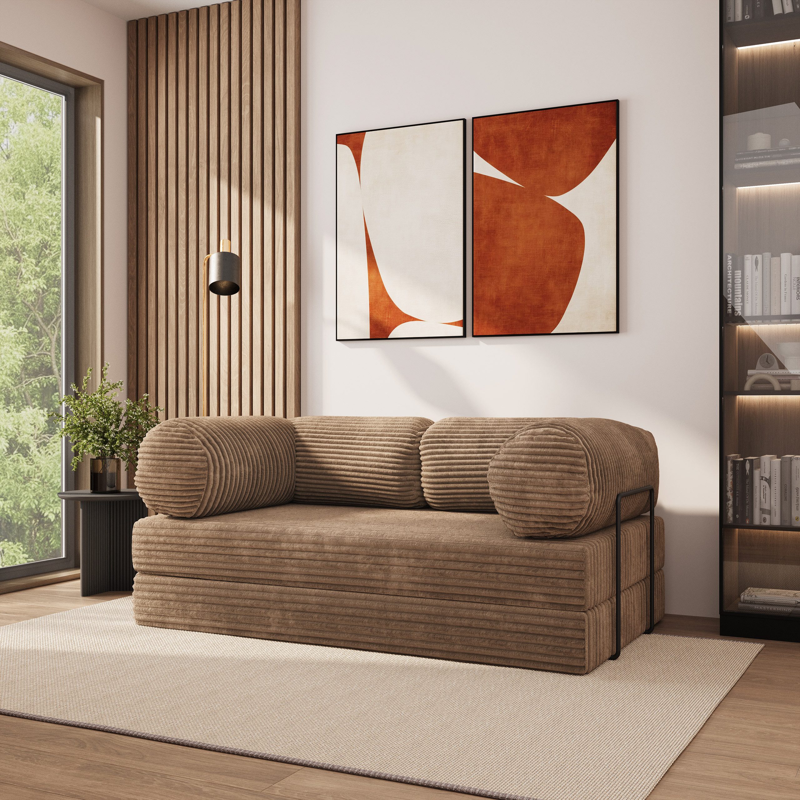 Masseno Sofa ALVIO mit Schlaffunktion, Schlafsofa, Schaumstoffsofa