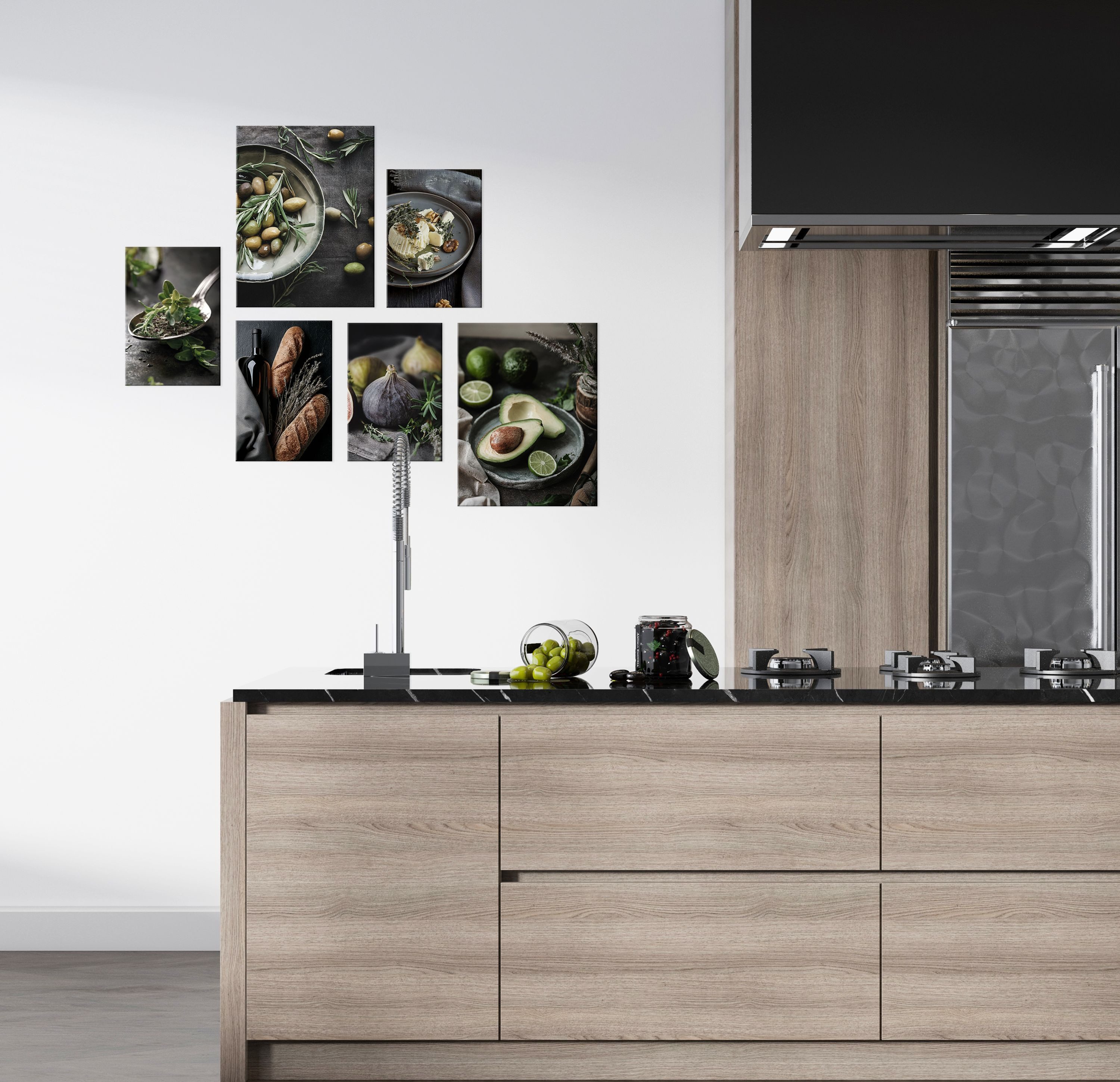 artissimo Mehrteilige Bilder Bilderset 6er-Set, Deko Küche, Wandbilder-Set günstig online kaufen