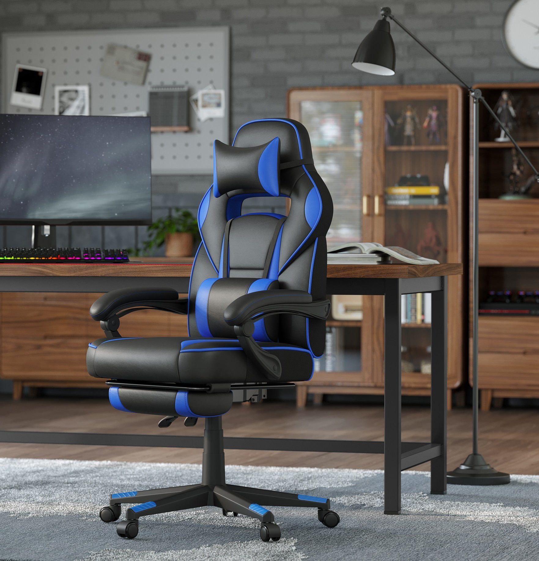 SONGMICS Gaming-Stuhl, ergonomischer Bürostuhl, Home-Office