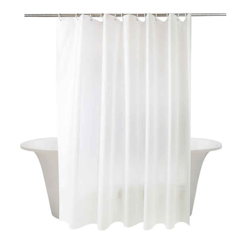 Mrichbez Duschvorhang Weißer Duschvorhang - Premium PEVA-Badvorhang, Höhe 180cm (1-tlg), Leichter Duschvorhang mit Messing-Ösen - Unifarben