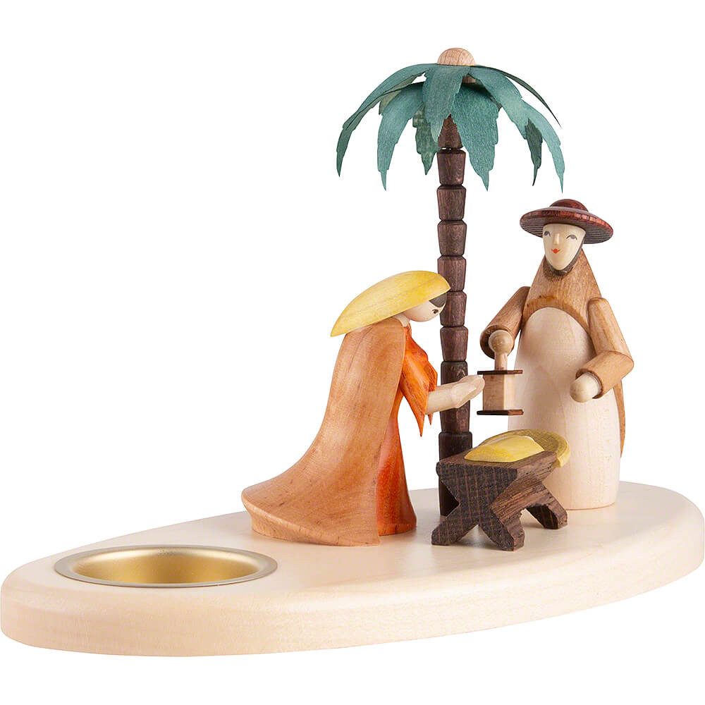 Seiffener Kunsthandwerk Theo Lorenz Schwibbogen Kerzenhalter Weihnachtskrippe (12cm) von Theo Lorenz Kunsthandwerk