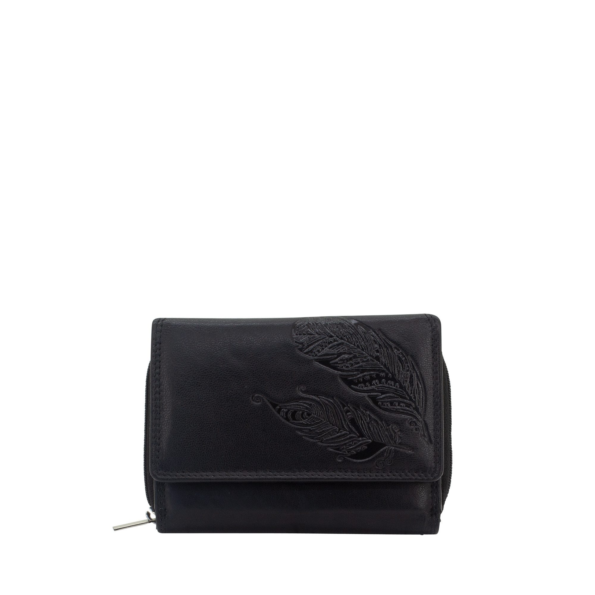 Friedrich23 Geldbörse Damen Boho mit RFID Scanschutz, Feinstes Ziegennappa-Leder