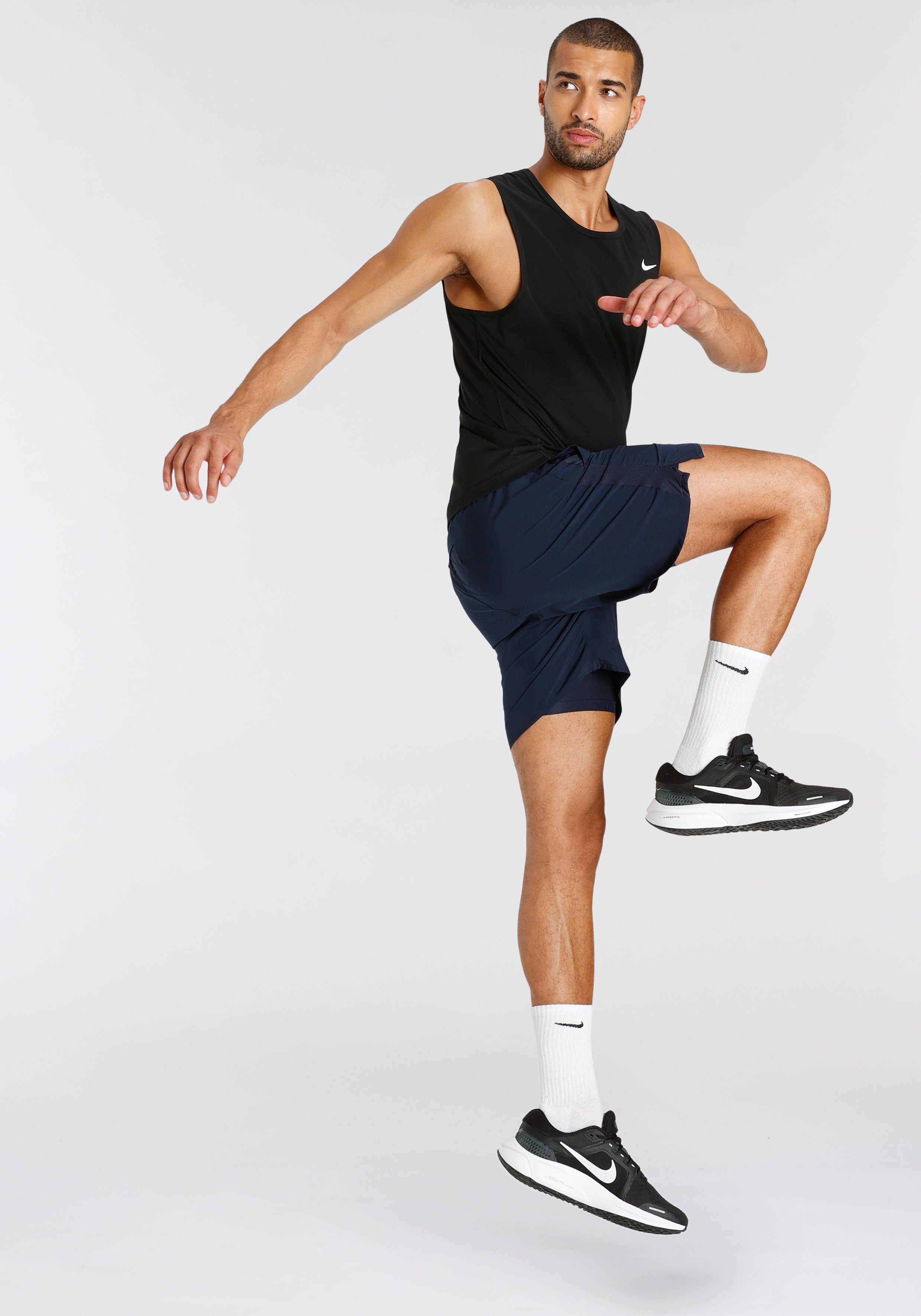 Nike Laufshorts DRI-FIT CHALLENGER MEN'S " -IN-1 VERSATILE SHORTS OBSIDIAN/OBSIDIAN/BLACK/REFLECTIVE SILV