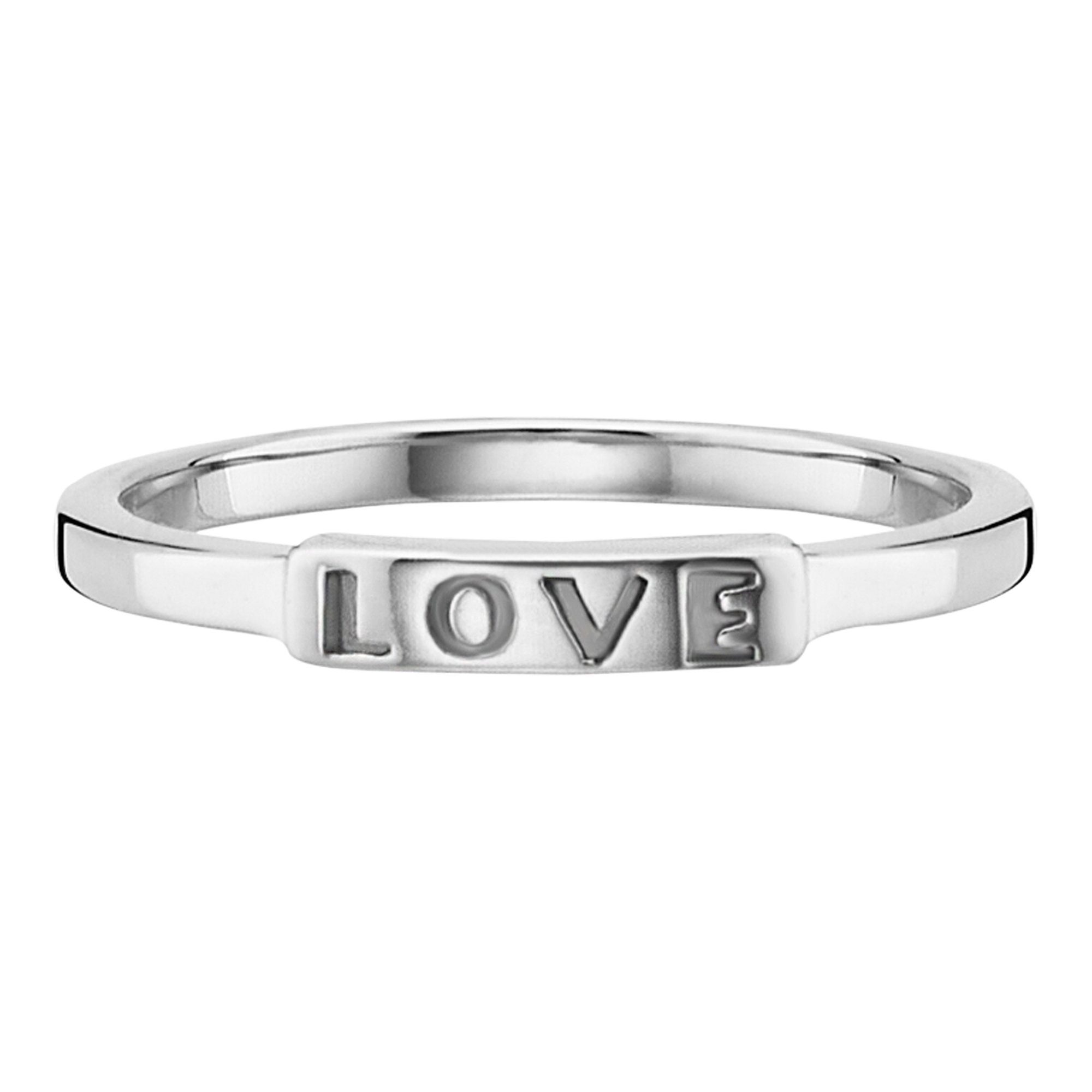 CAÏ Fingerring 925/- Sterling Silber rhodiniert Love