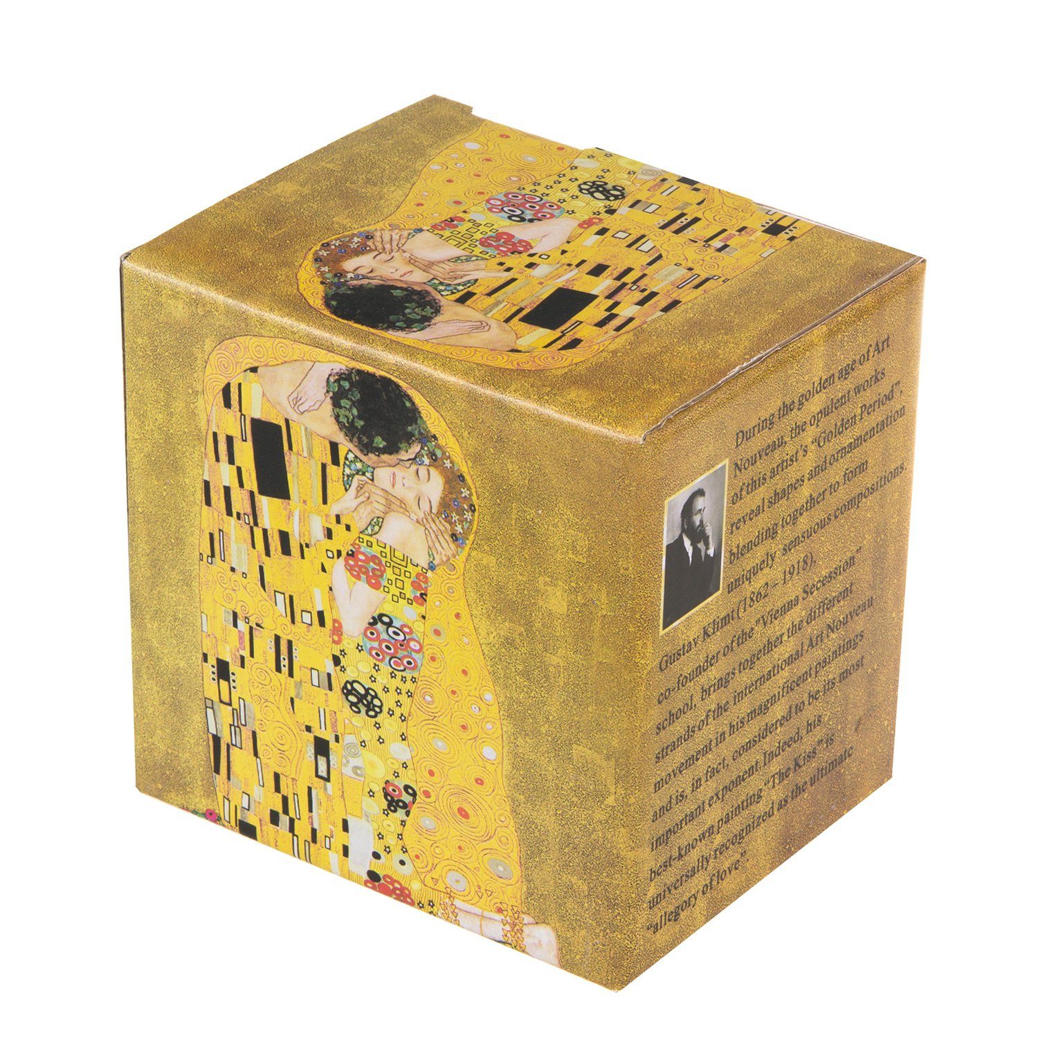 Isabell Klimt; von Dekobecher verpackt 400 ml - Geschenk-Box Queen Porzellan Der Kuss, - Gustav in
