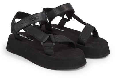 Calvin Klein Jeans SANDAL VELCRO WEBBING DC Riemchensandale, Sommerschuh, Sandalette, Plateauabsatz, mit Klettriemchen