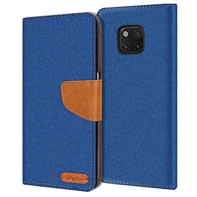 CoolGadget Handyhülle Denim Schutzhülle Flip Case für Huawei Mate 20 Pro 6,4 Zoll, Book Cover Handy Tasche Hülle für Mate 20 Pro Klapphülle