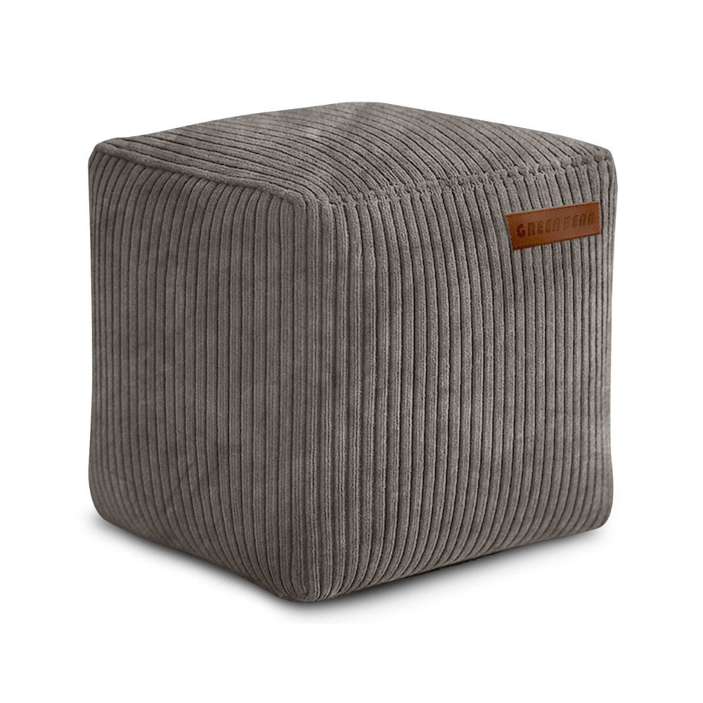 Green Bean Pouf Cube Cord (Indoor Sitzhocker Sitzkissen Fußhocker Relax-Ses günstig online kaufen