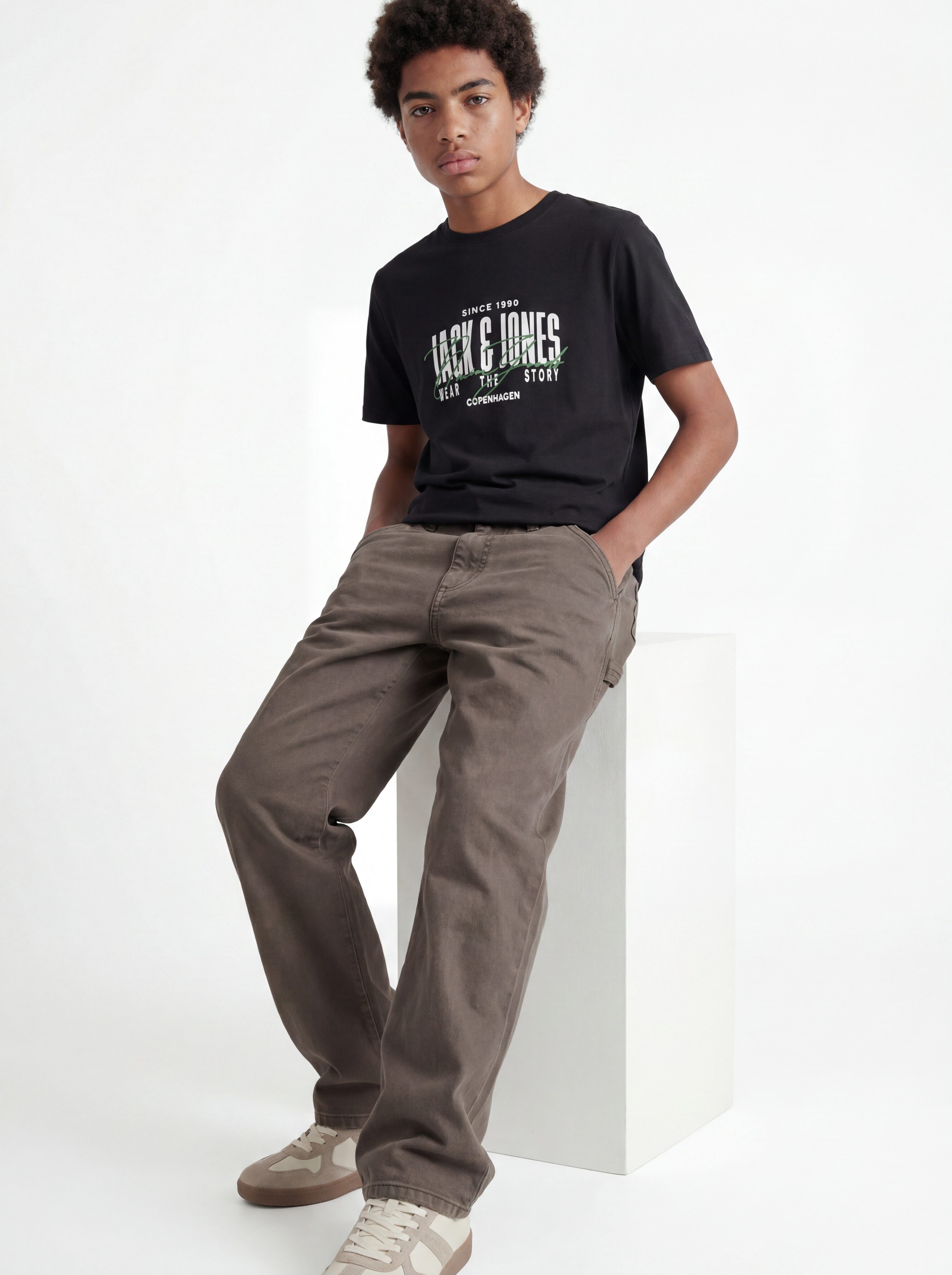 Jack & Jones Junior Rundhalsshirt JJAERO TEE SS CREW NECK JNR Baumwolle, regular fit – Bild 2 von 5