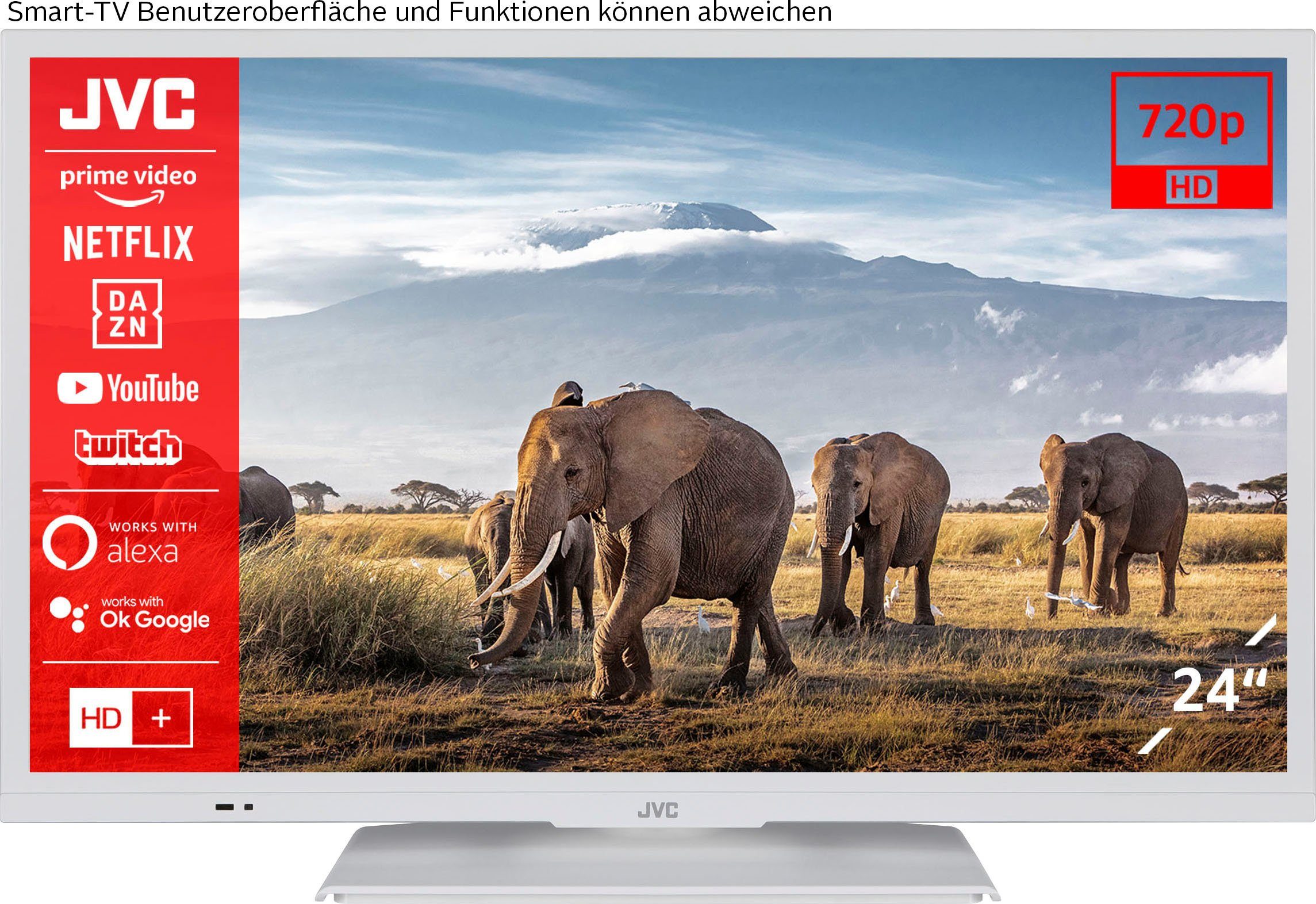 JVC LT-24VH5156W LED-Fernseher (60 cm/24 Zoll, HD-ready, Smart-TV)