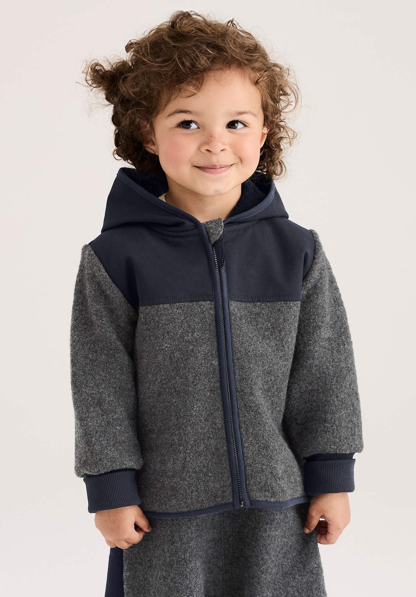 Hessnatur Walkjacke aus Bio-Merinowolle mit Softshell (1-St) aus Bio-Merinowolle mit Softshell