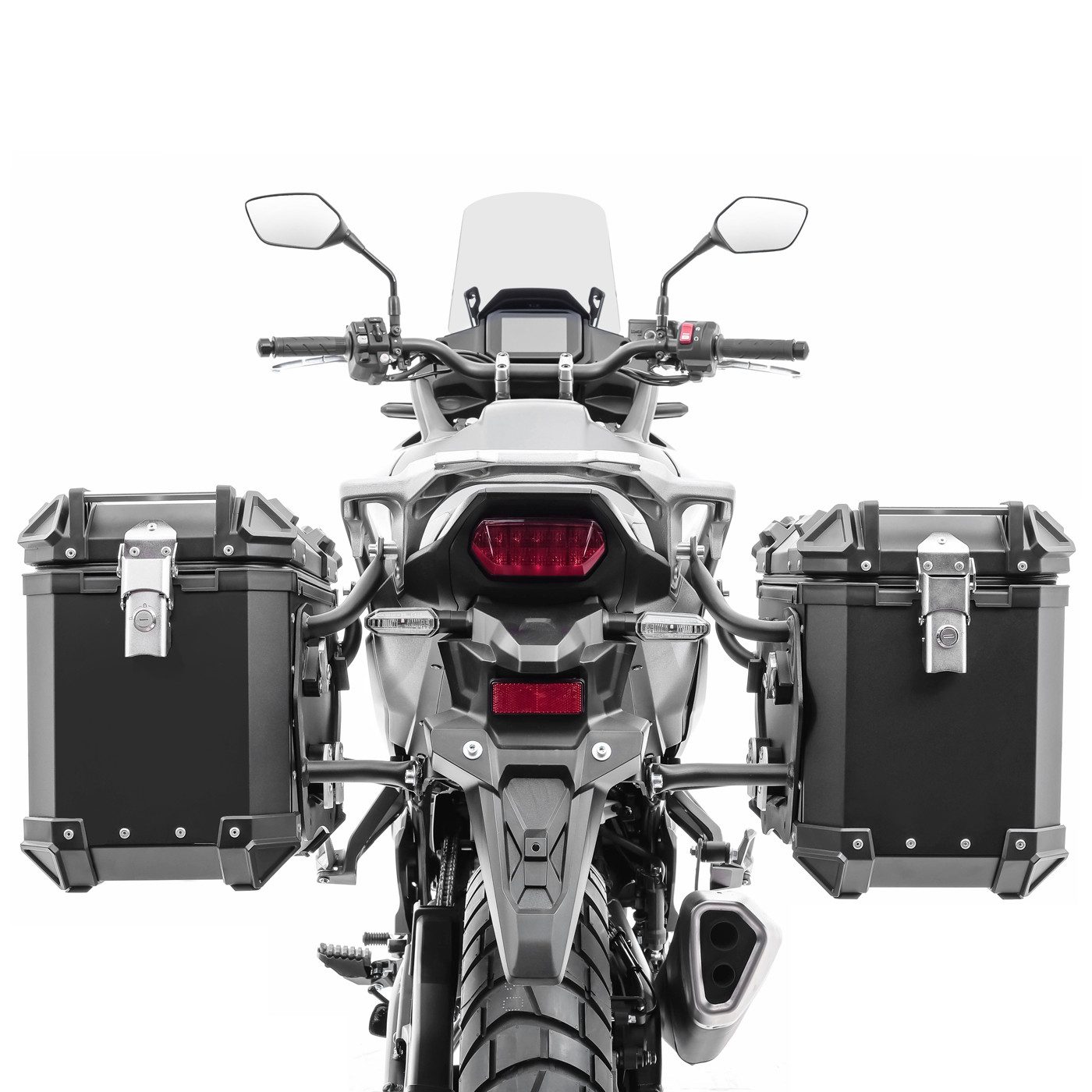 Bagtecs Kofferset Set Alukoffer + Kofferträger passend für Honda Transalp XL 750 23-26 A