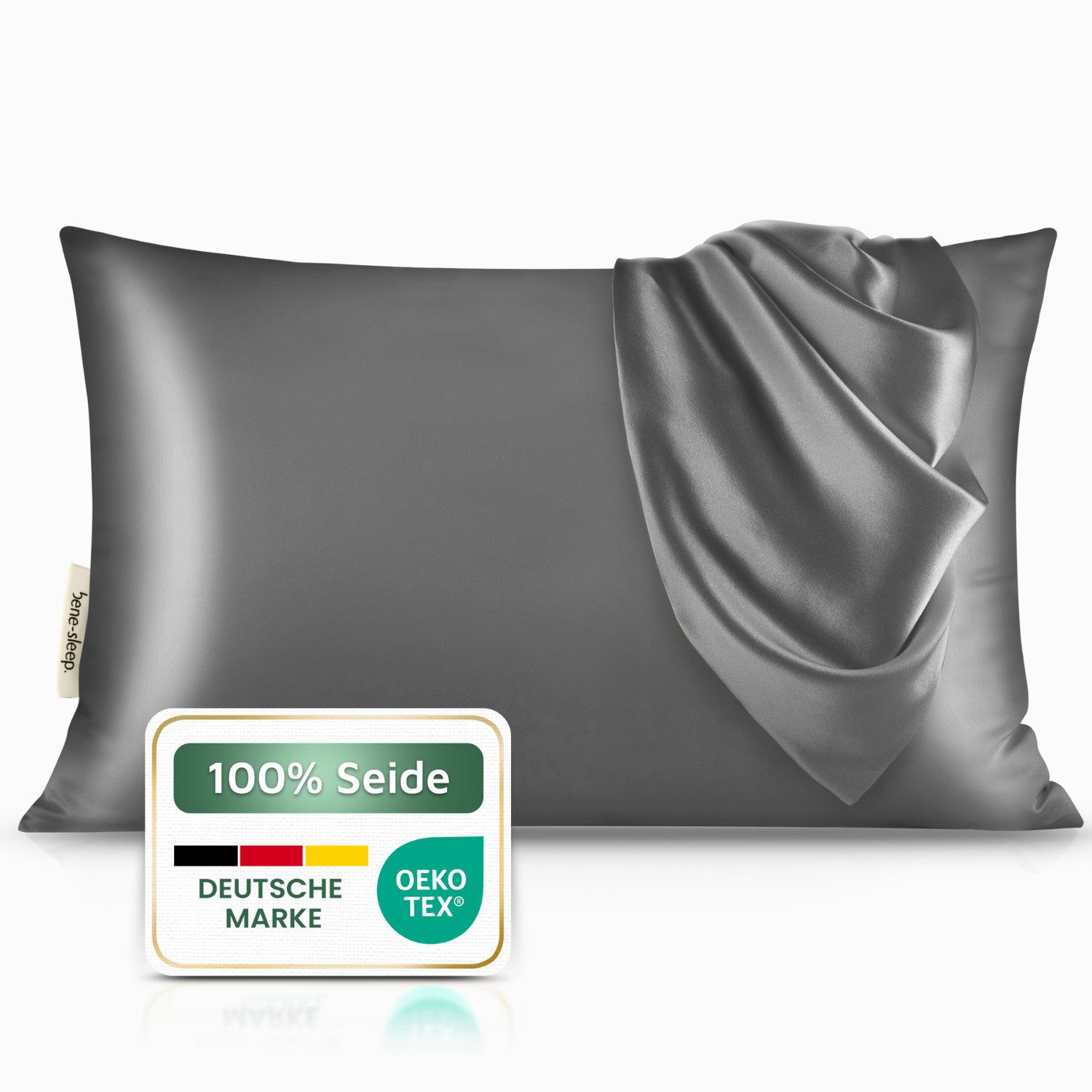 bene-sleep. Kissenbezug bene-sleep® Seidenbezug – kühlend, faltenreduzierend – reine Seide, Reine 22 Momme Naturseide, Höchste Güteklasse 6A