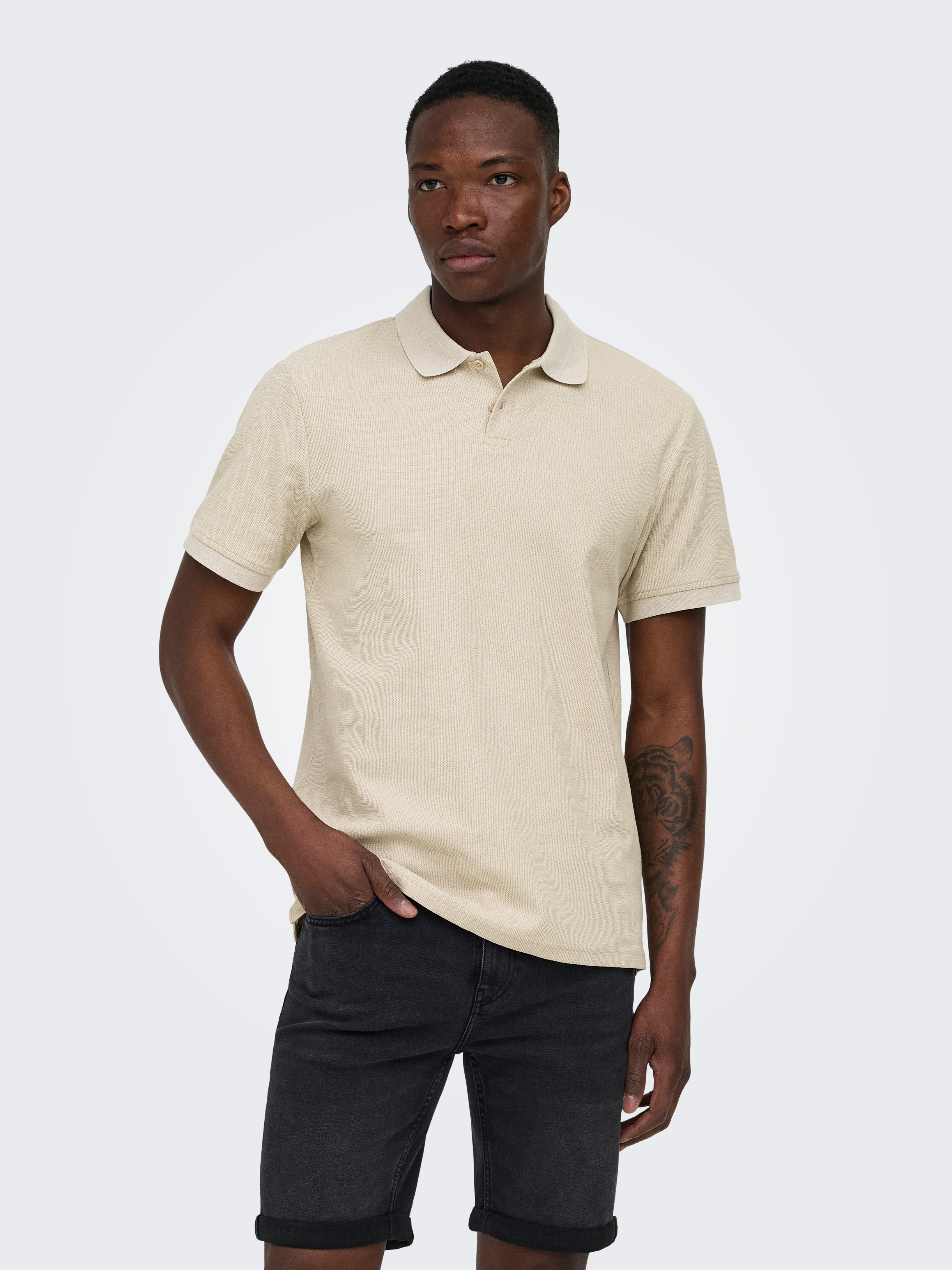 ONLY & SONS Poloshirt ONSBEN REG SS POLO SHIRT NOOS Baumwolle, regular fit – Bild 3 von 5