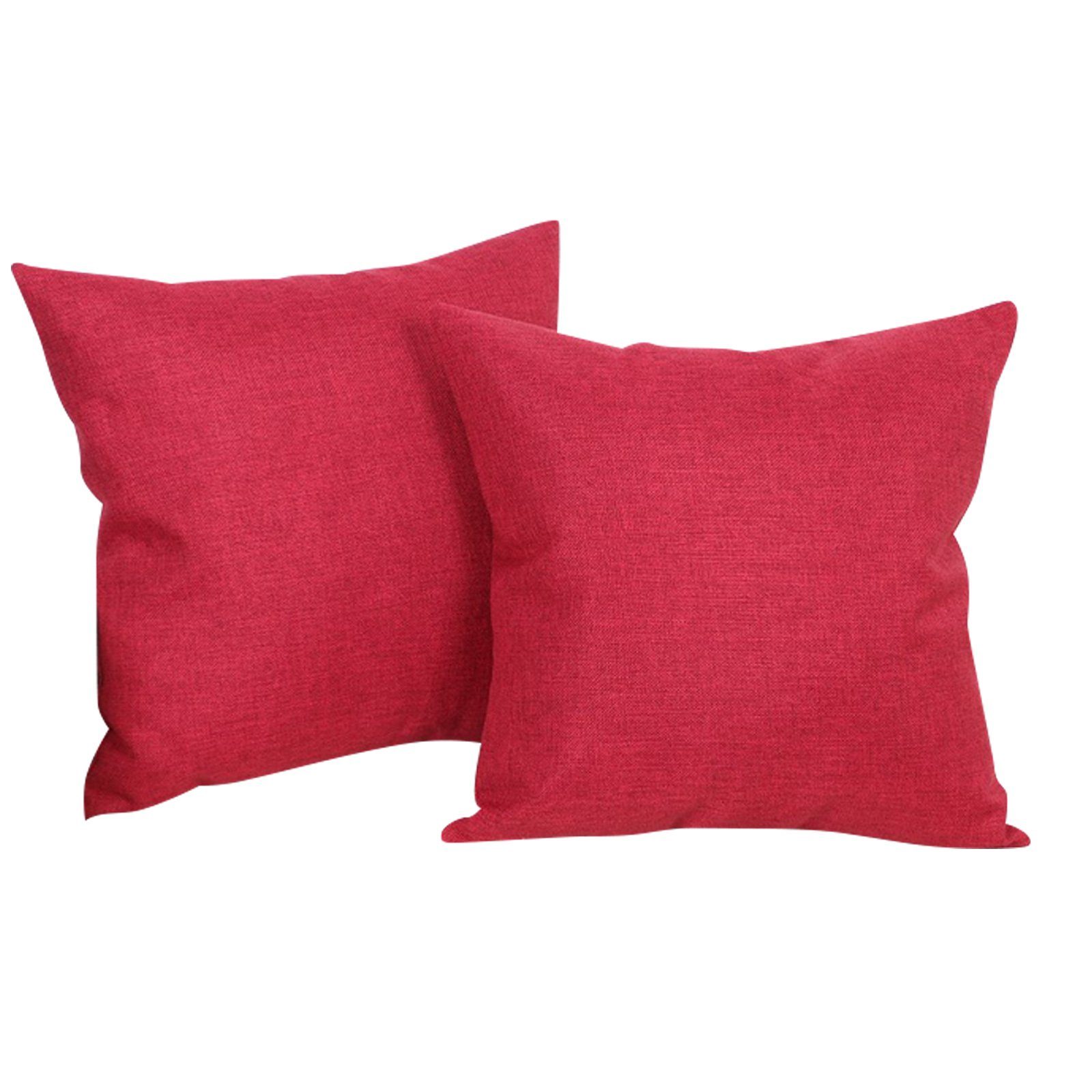 Kissenbezüge 2er Set Kissenbezug Kissenhülle Couchkissen Kissen für Weich, Stück), Sofakissen Rot mit Schlafzimmer Reißverschluss Bezug REDOM Bezug Sofa Kopfkissenbezug (2