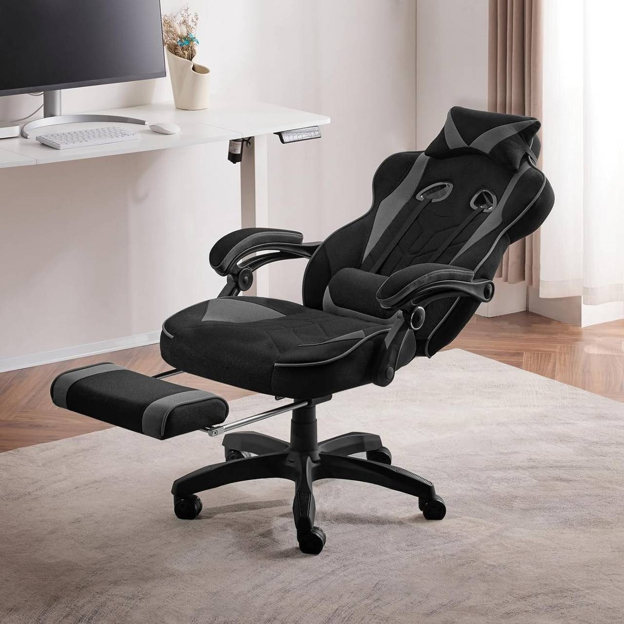 Woltu Gaming-Stuhl (1 St), atmungsaktiver Stoff, Bürostuhl ergonomisch günstig online kaufen