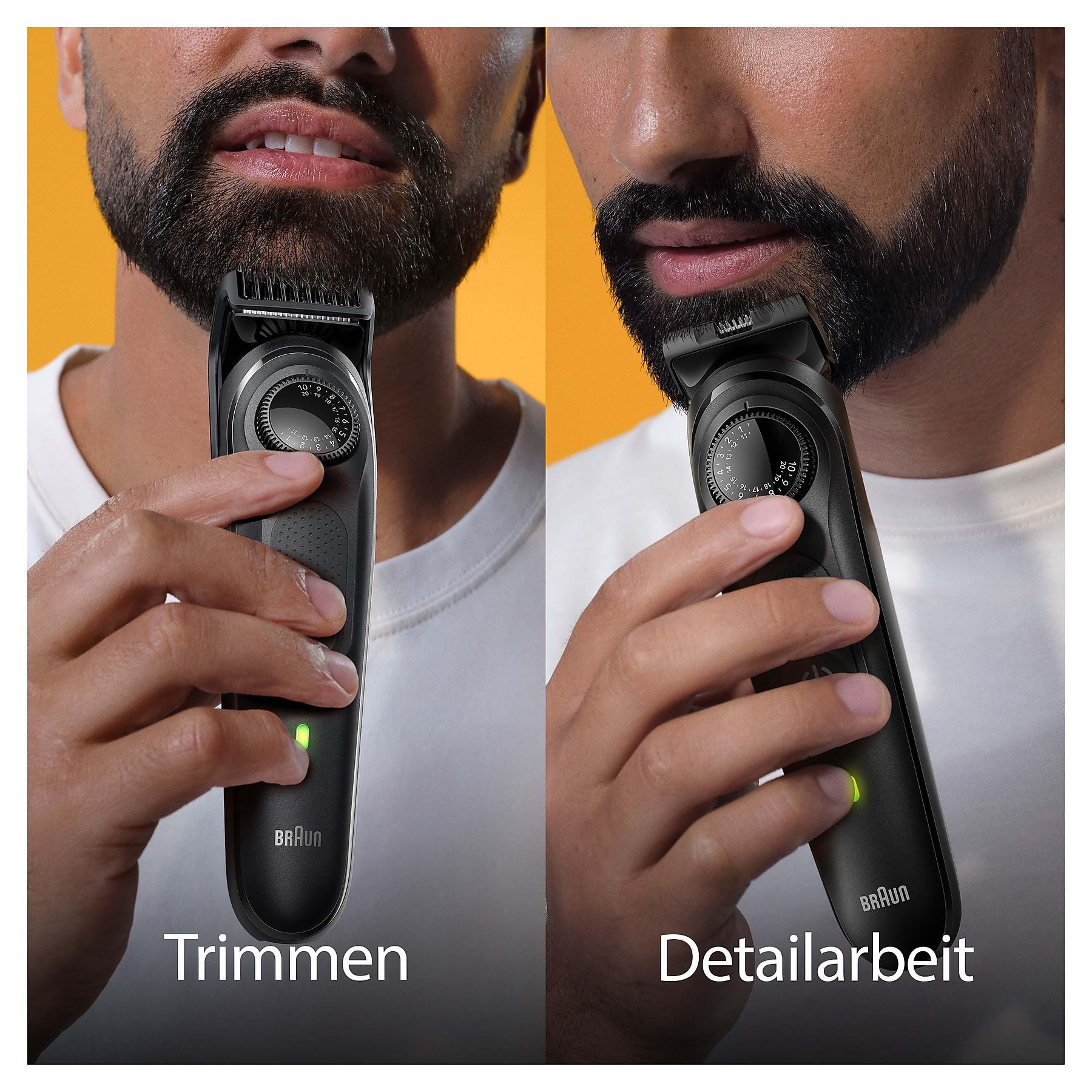 Braun Bartschneider Beard Trimmer Series 5 BT5 mit 39 Längeneinstellungen, Lebenslang scharfe Klingen, Abwaschbar, Langhaarschneider-Aufsatz