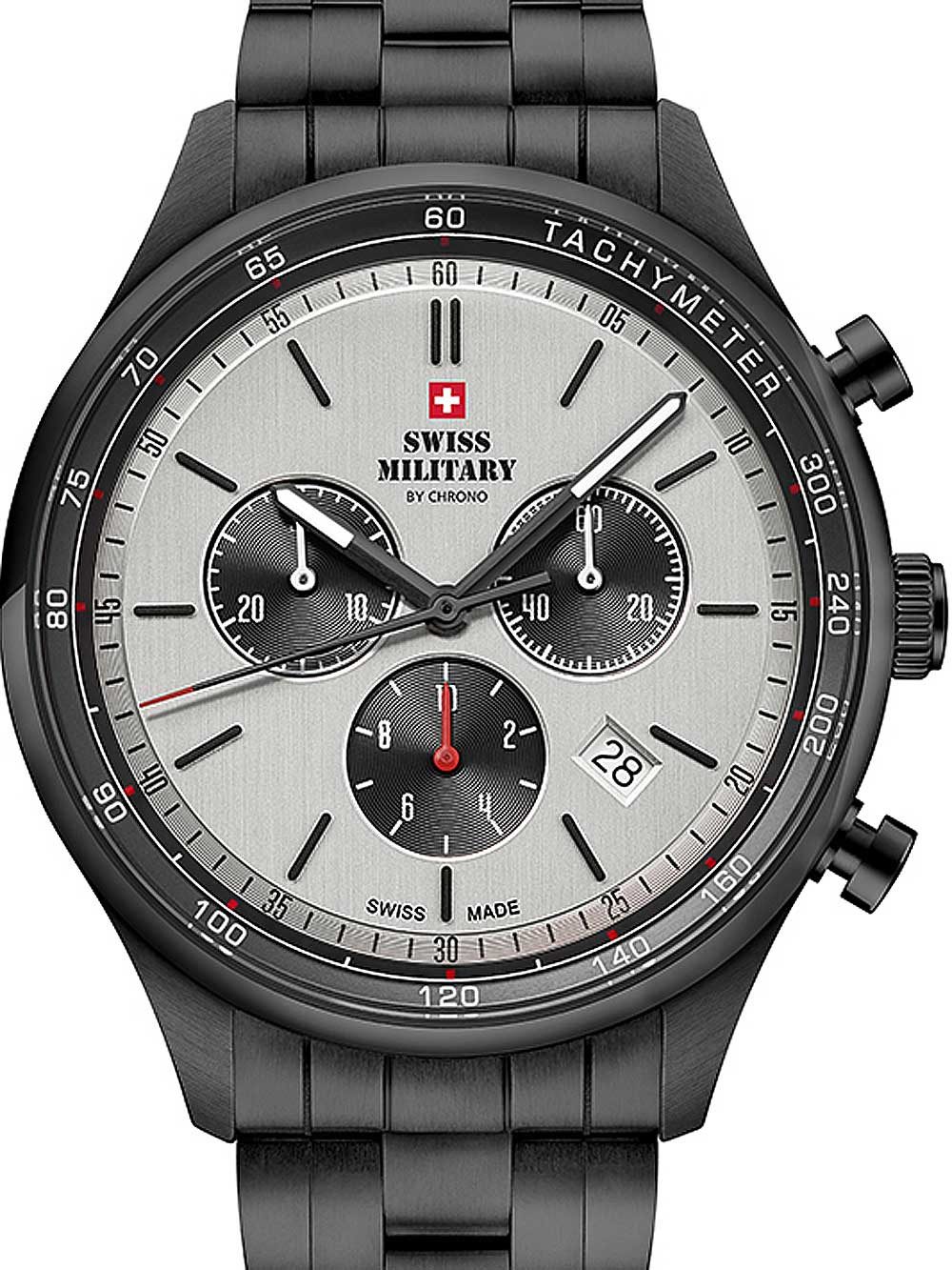 Quarzuhr Swiss Military SM34081.05 Chronograph Herrenuhr 42mm 10ATM Swiss Military SM34081.05 Chronograph Herrenuhr 42mm 10ATM