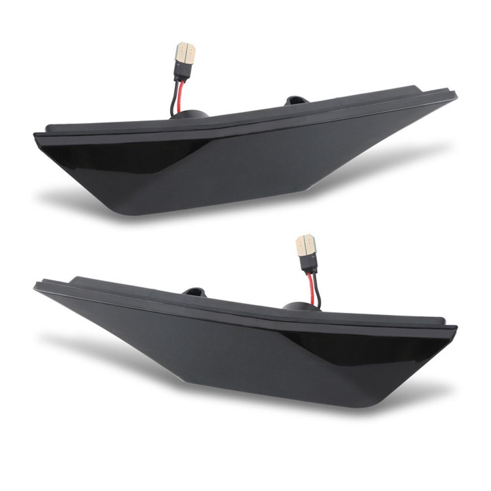 LLCTOOLS Blinker LED SEITENBLINKER Schwarz passend für HONDA Civic X, Type R BJ 15-, LED fest integriert