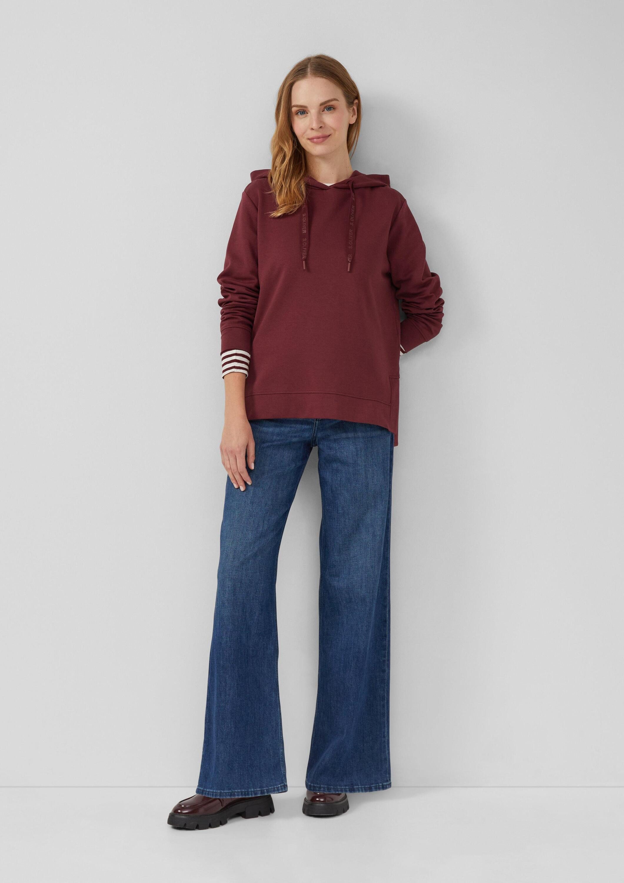 s.Oliver Sweatshirt Sweatshirt Sweatshirt im Relaxed Fit mit Seitenschlitz