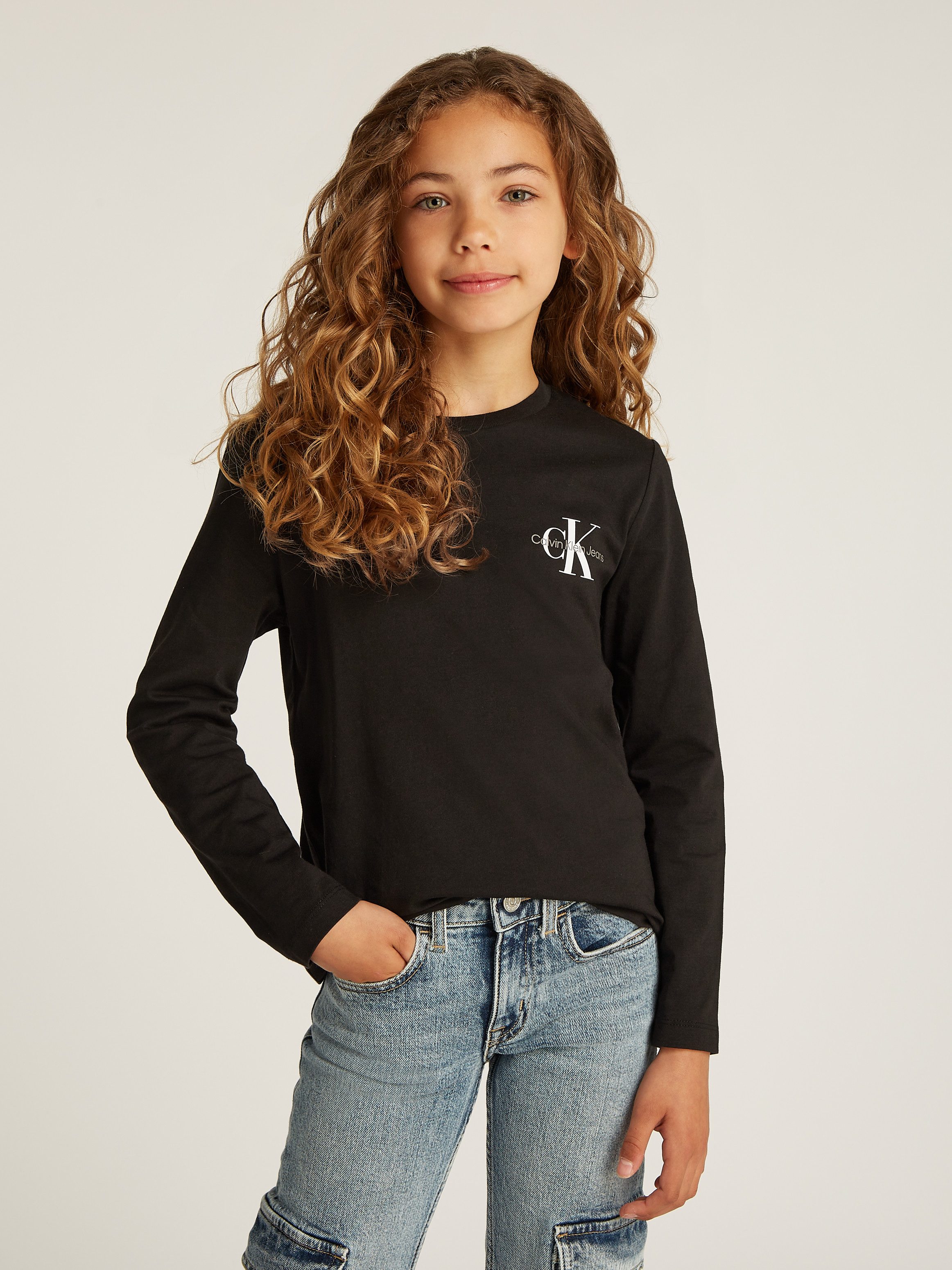 Calvin Klein Jeans Langarmshirt Chest Monologo günstig online kaufen