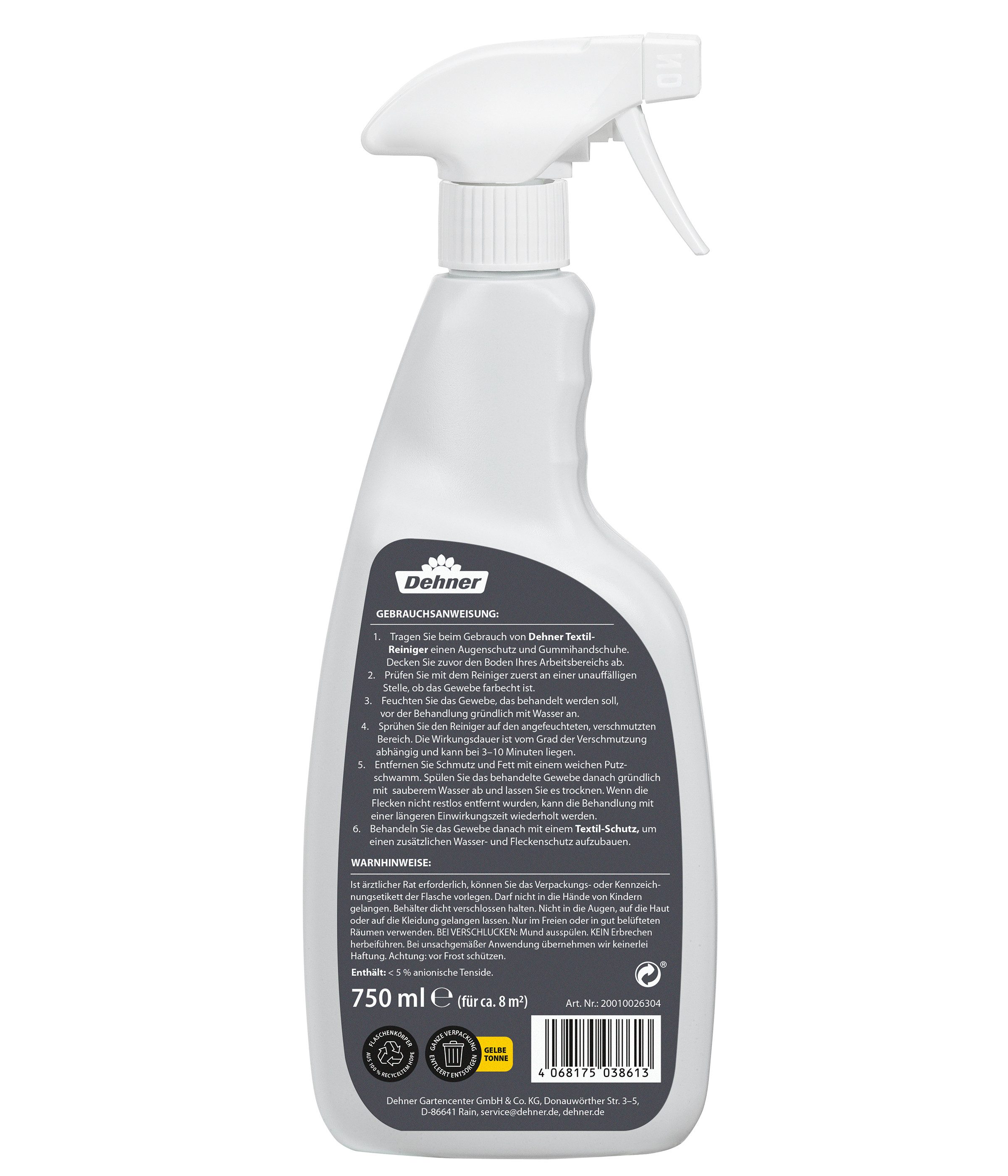 Dehner Textil-Reiniger, für empfindliche Gartenmöbel Stoffe, 750 ml Möbelpflegeöl-Set, Reinigung und Pflege für Outdoor Möbel