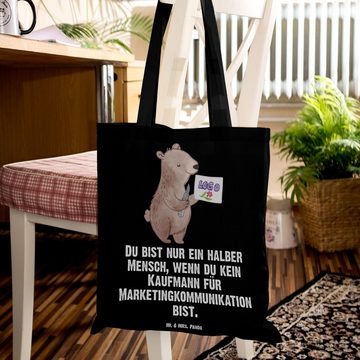 Mr. & Mrs. Panda Tragetasche Kaufmann für Marketingkommunikation Herz - Schwarz - Geschenk, Stoffb (1-tlg), Modisches Design