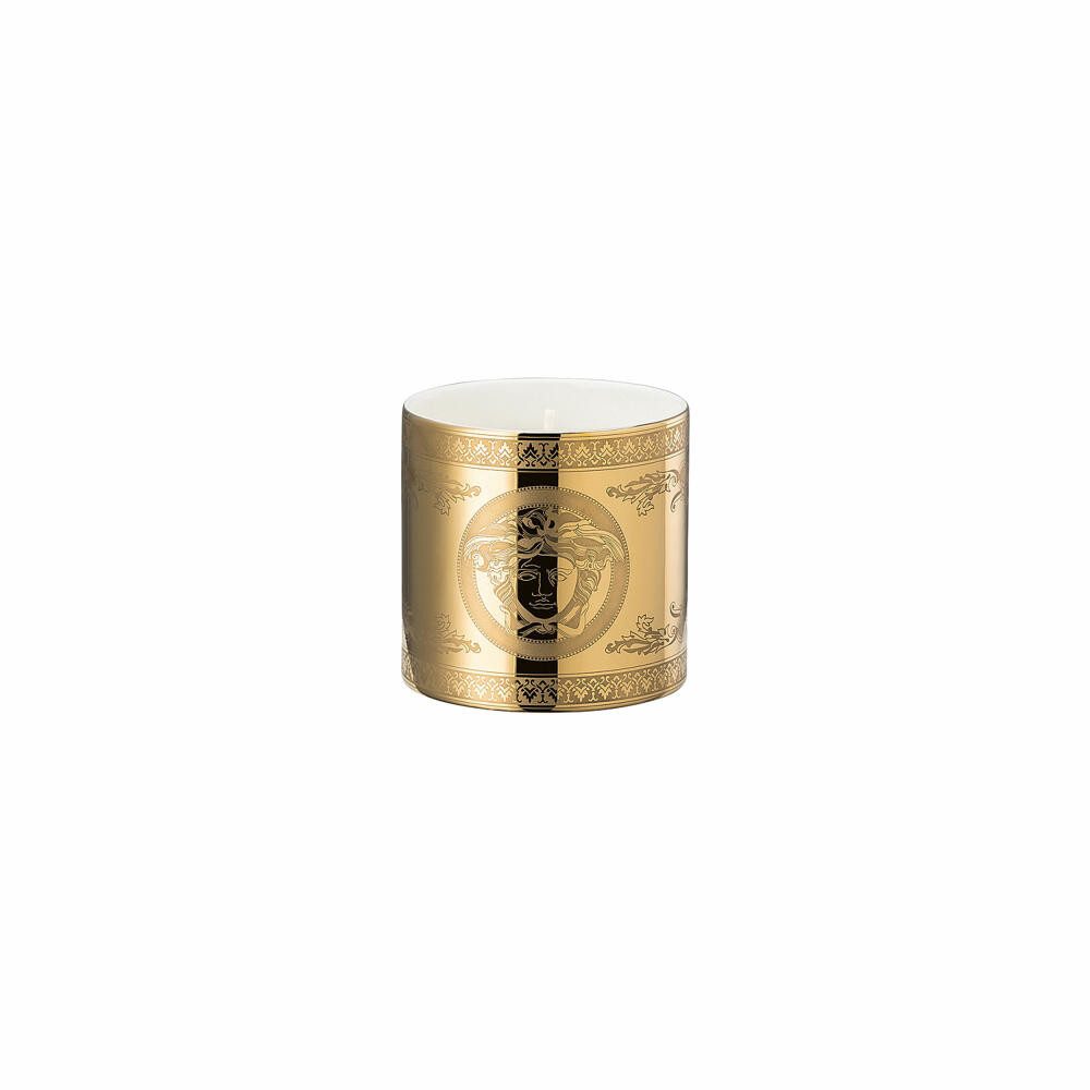 Rosenthal meets Versace Teelichthalter Tischlicht mit Duftwachs Golden Medusa