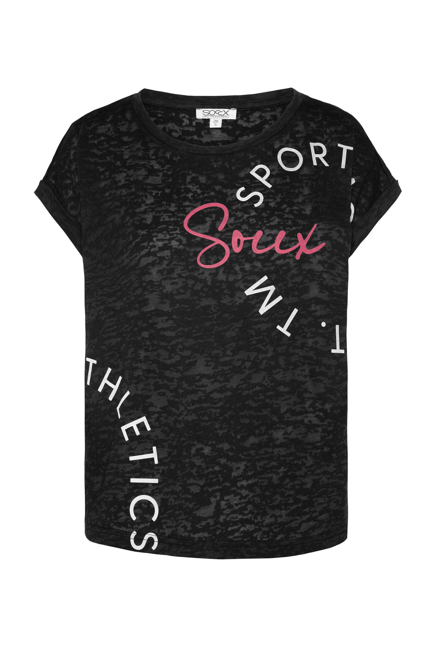 SOCCX Rundhalsshirt, mit fixierten Turn-Up-Ärmeln günstig online kaufen