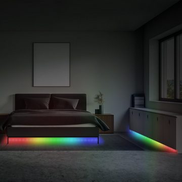 Briloner Leuchten LED Stripe, 150-flammig, 5m, RGB Farbwechsel, inkl. Fernbedienung, dimmbar, selbstklebend, IP20